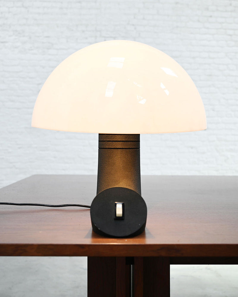 Italian Concordia table lamp with dome shade and cylindrical base