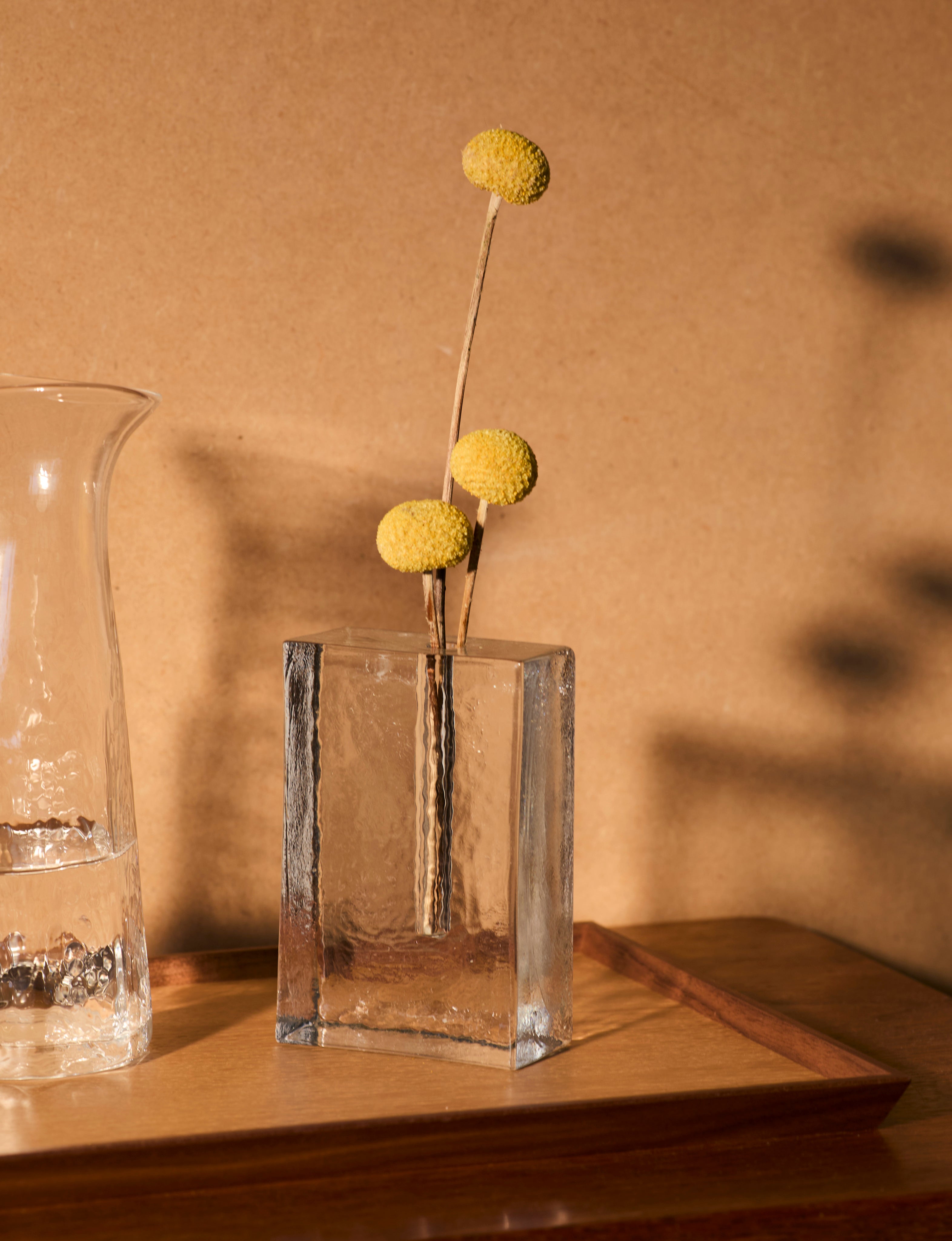 Block unifleur / stem vase in European glass (Large) — alternate view