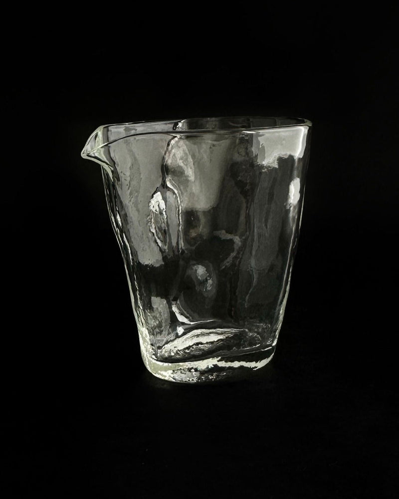 ELYSIUM' small glass pitcher by CARRARA Studio | The Oblist — clear glass, modern design