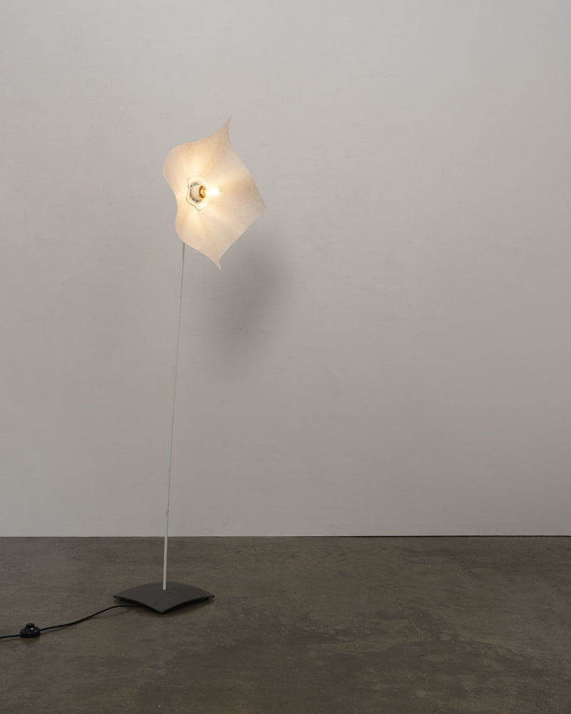Area 160 floor lamp by Mario Bellini with sculptural white shade