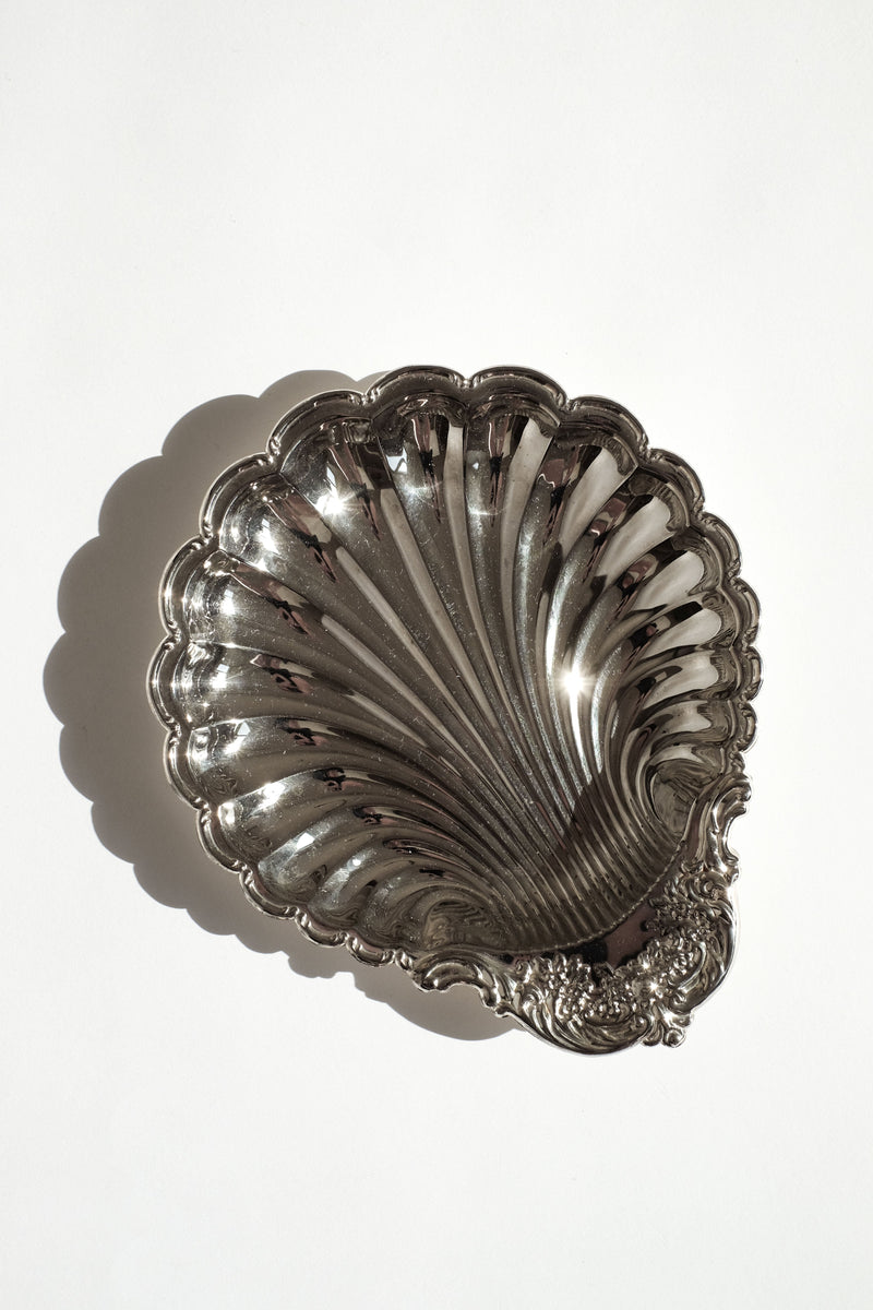 Large Silverplated Shell Dish by septembre studios | The Oblist