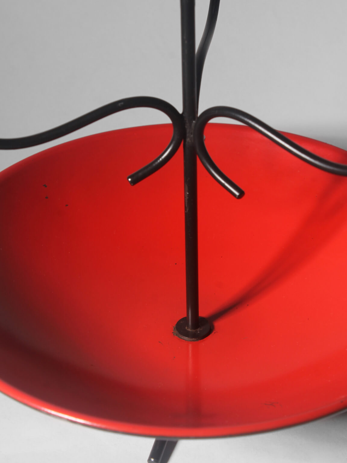 Gunnar Ander Mid-Century Vibrant Red And Black Candelabra, Ystad Metall — side angle