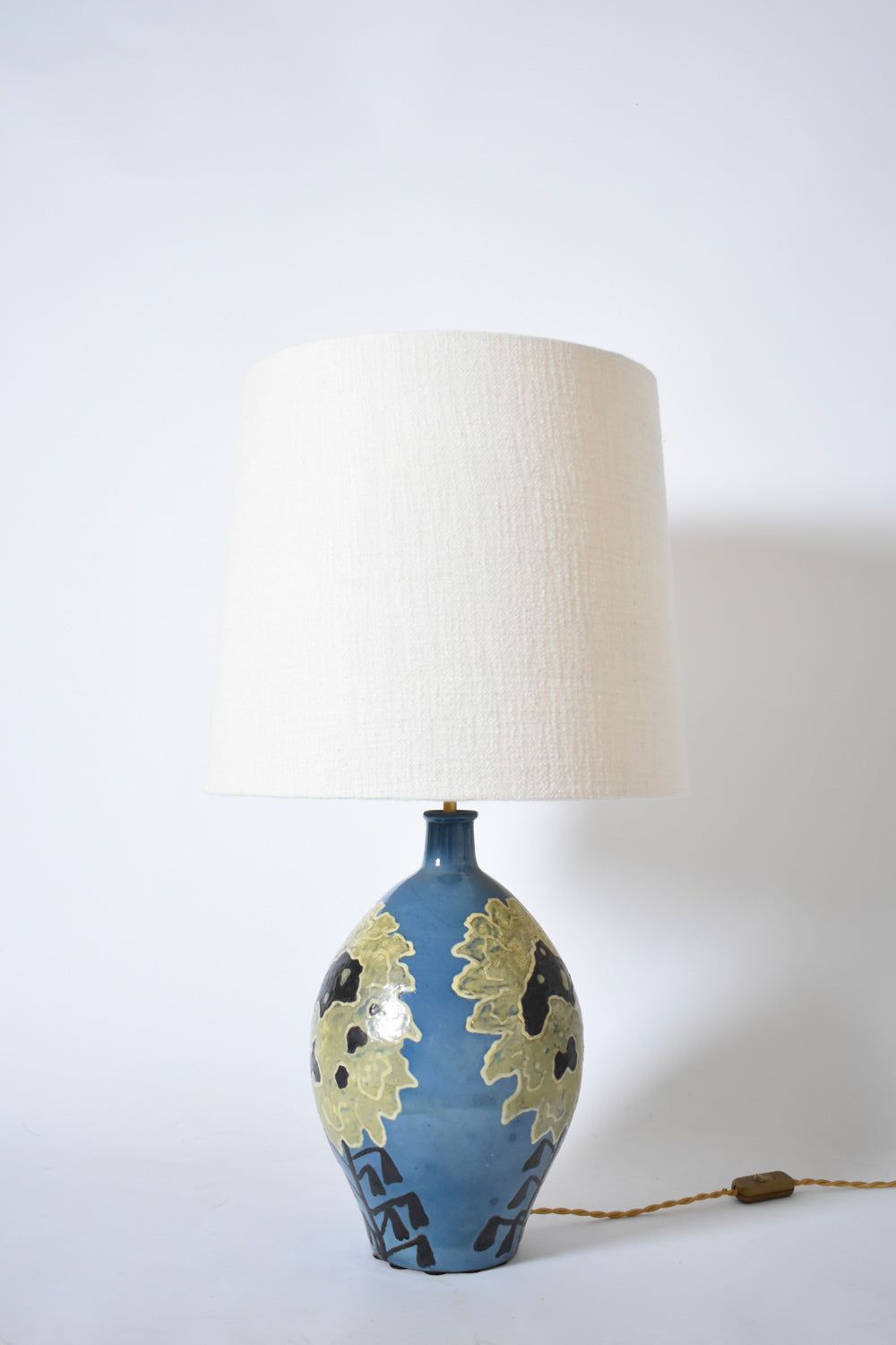 Simonot Ceramic Lamp, 1940s — detail view