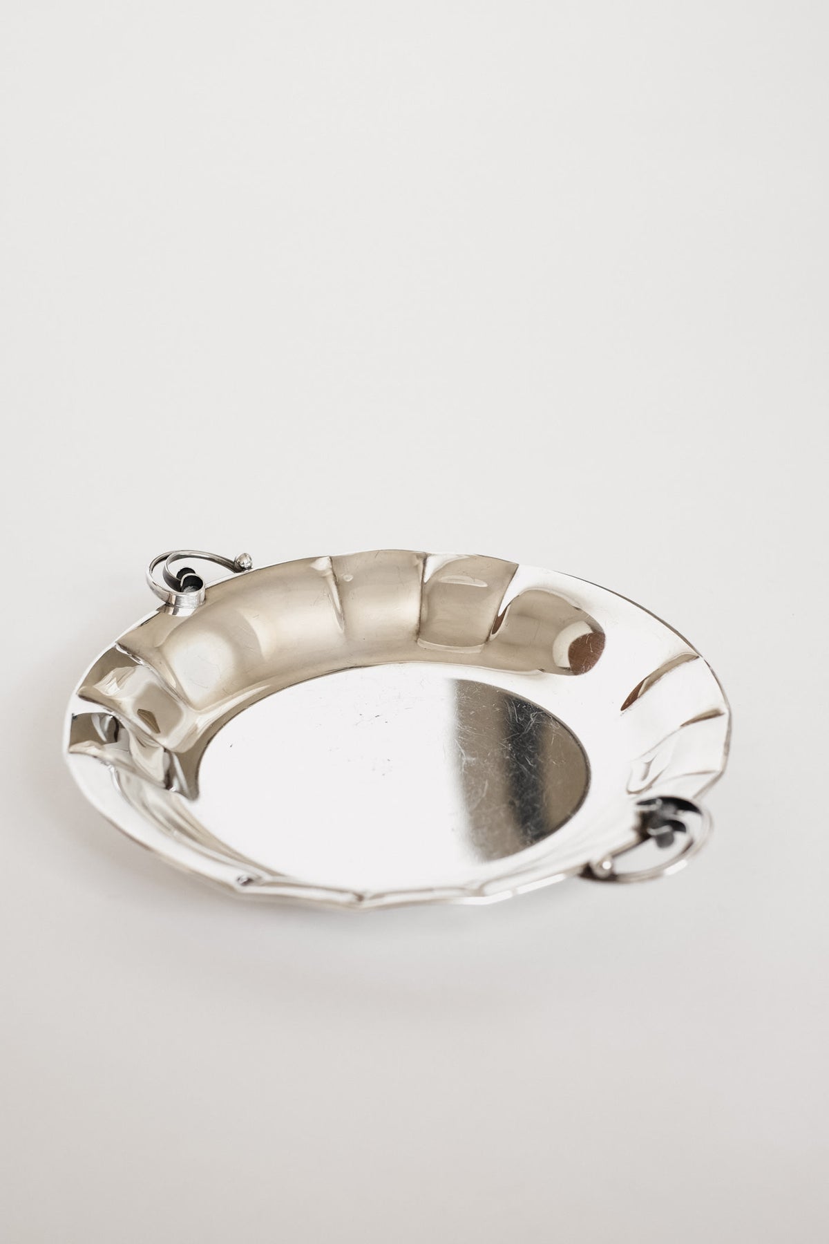 Vintage Danish Silver-Plated Serving Dish — in context