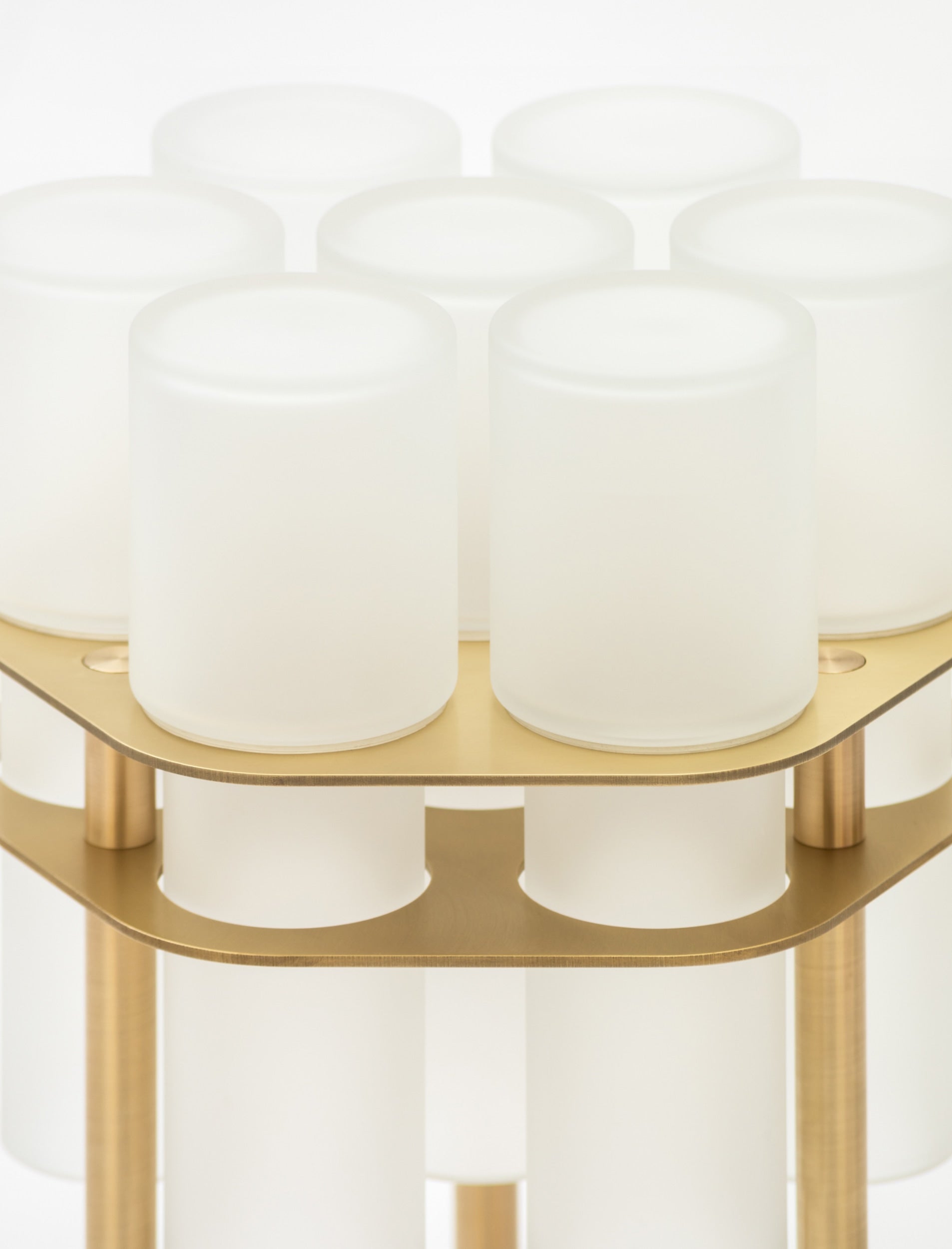 SkLO Field 7 Side Table - Olivin Glass , Brushed Brass — view 9