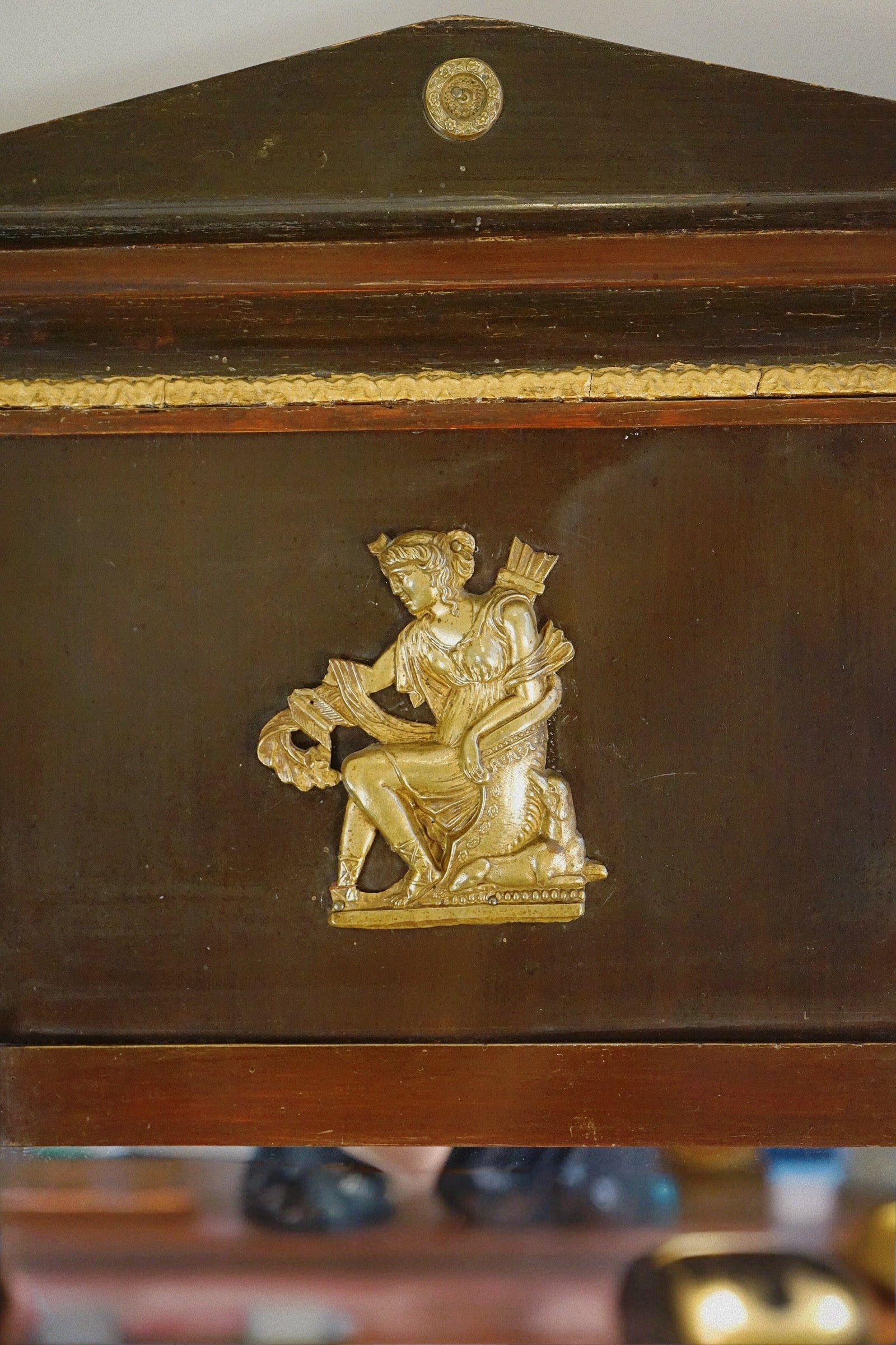 Karl Johan Period Wall Mirror, Sweden, c.1820–1840 — close-up of gilded decorative detail