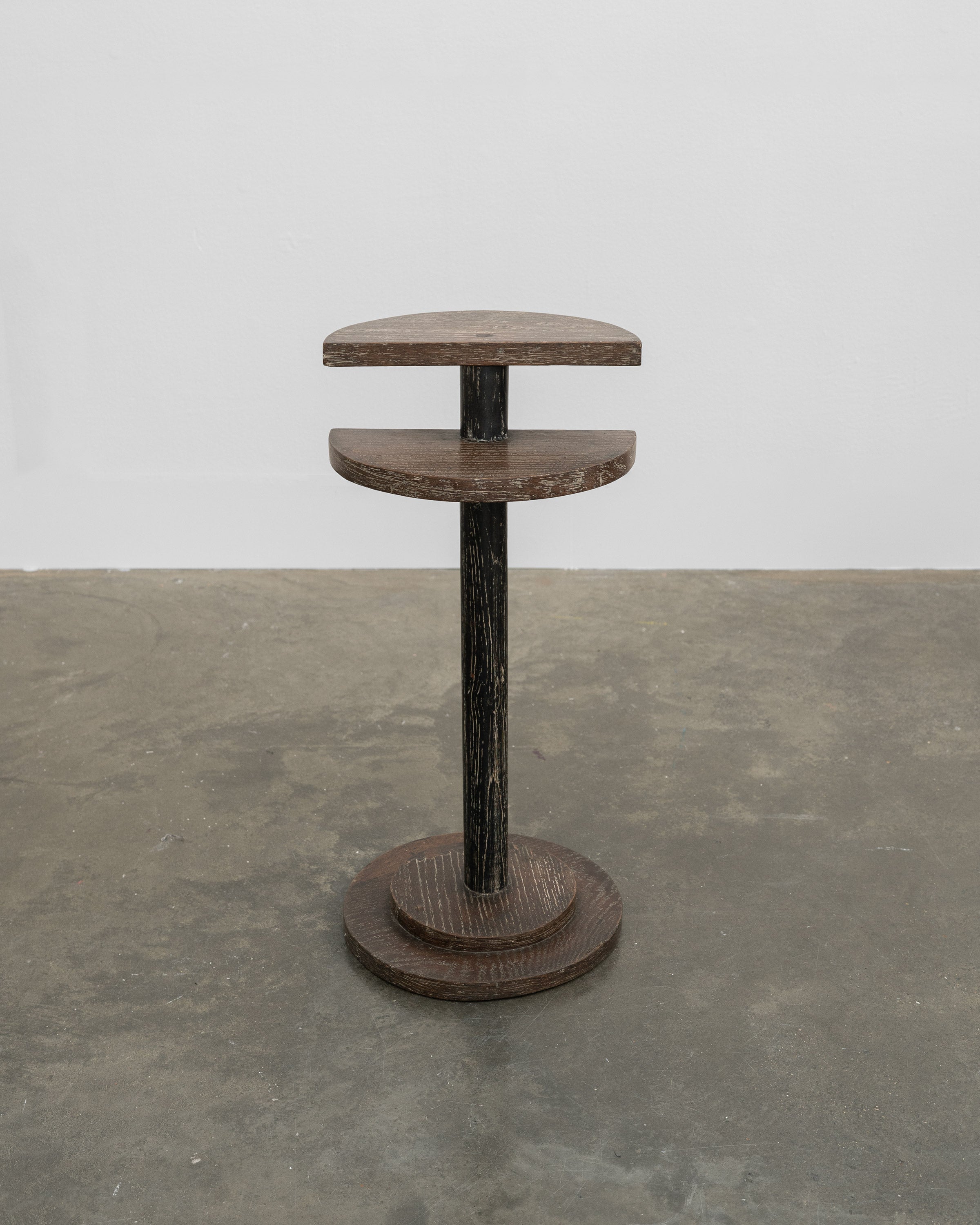 Modernist Cerused Oak Side Table — side angle