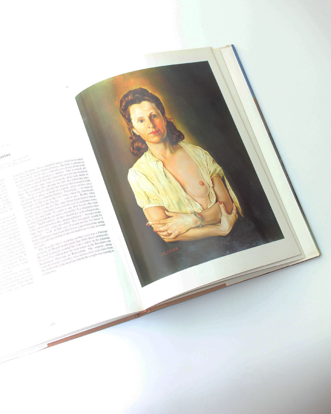 Dali Book — open on white surface with artwork visible