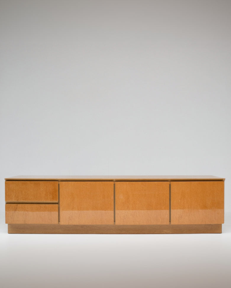 Burl Wood Sideboard by Giovanni Offredi for Saporiti by Malata Antwerp | The Oblist