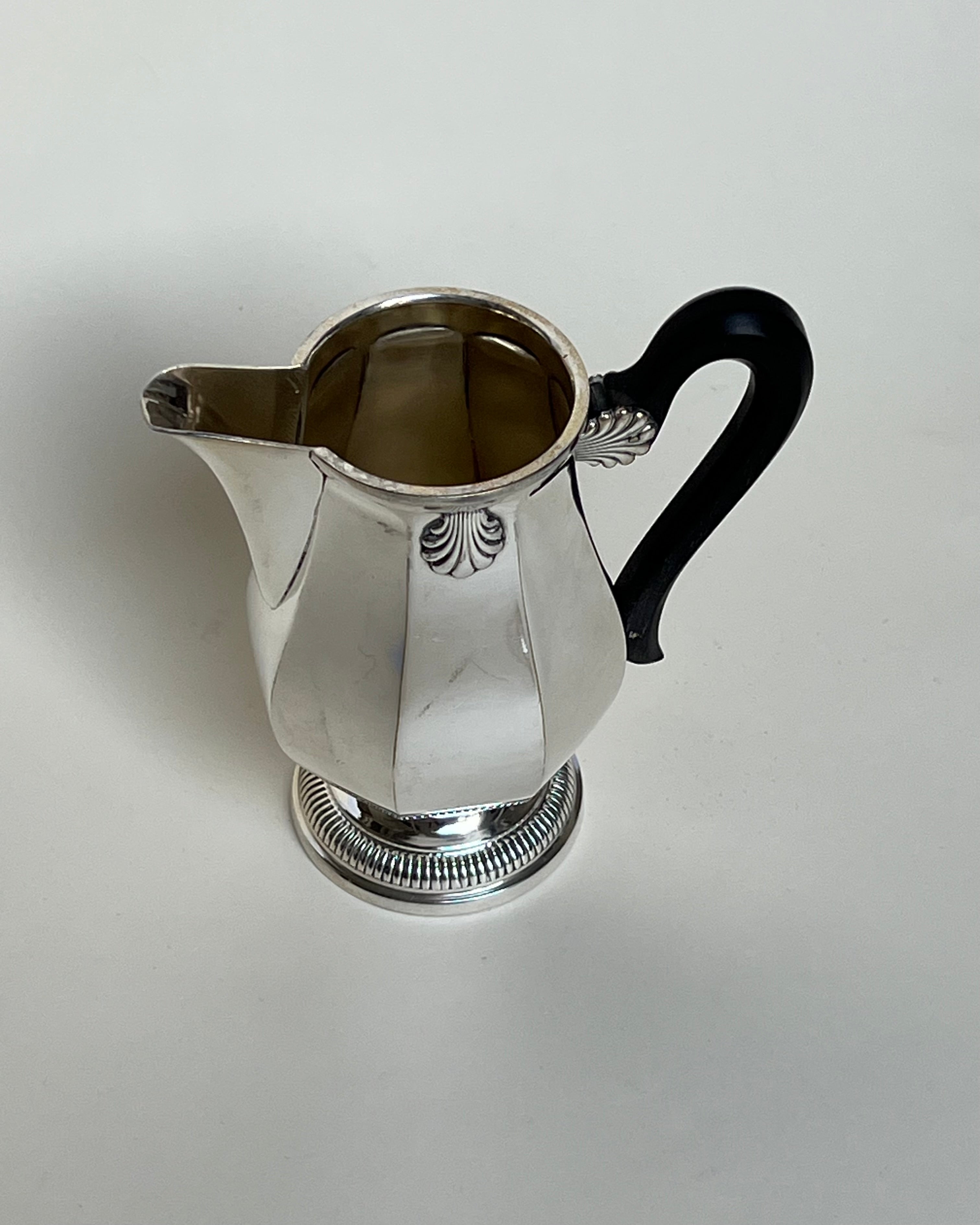 Hammered Silver Coffee Cream Jug — detail view