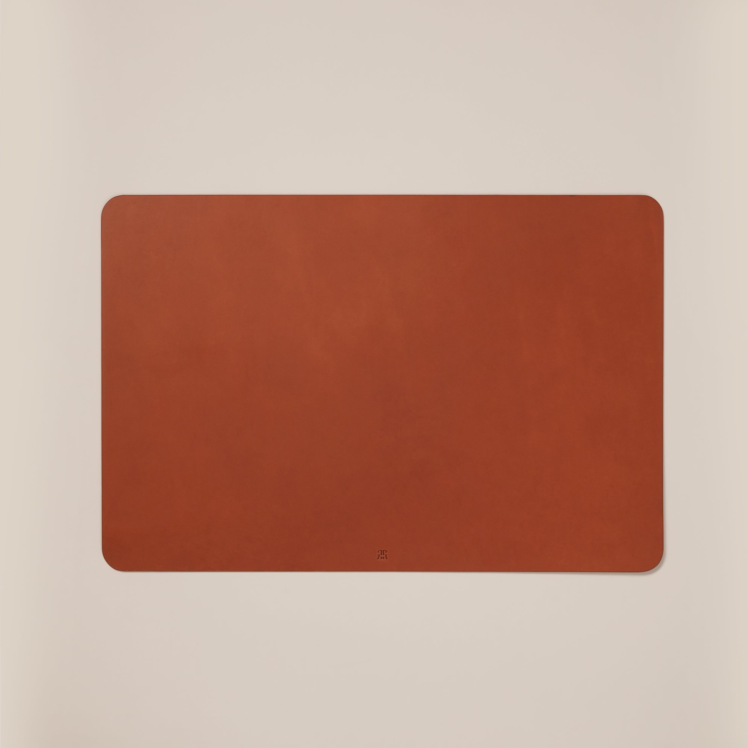 Leather Desk Gift Set — close-up of rich brown leather surface
