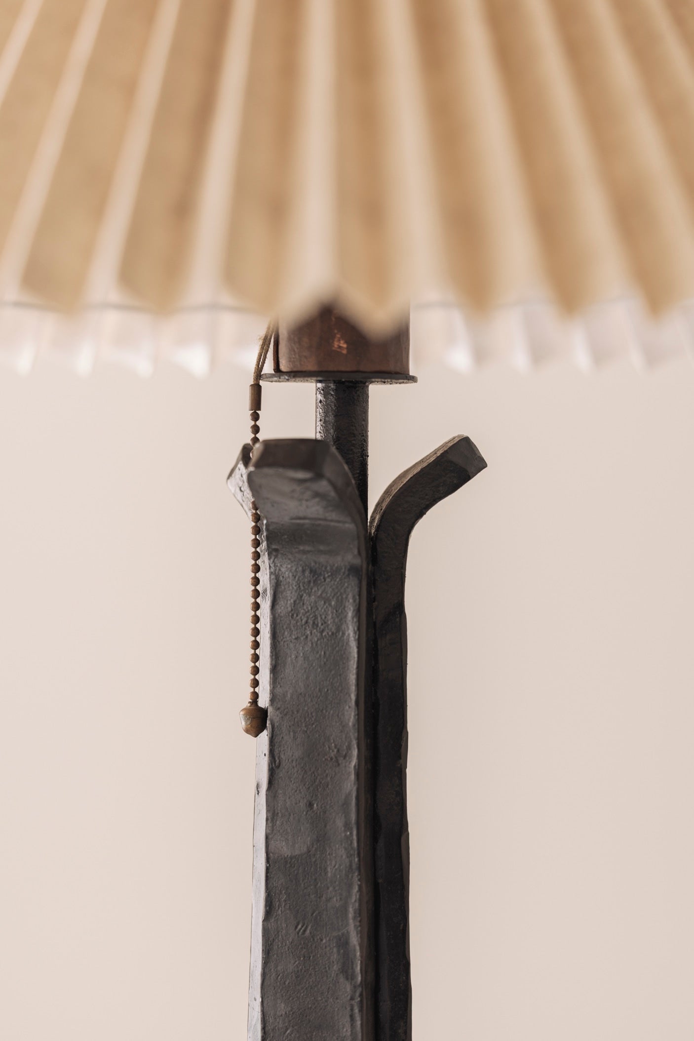 French wrought iron table lamp from the 1940s. — alternate view