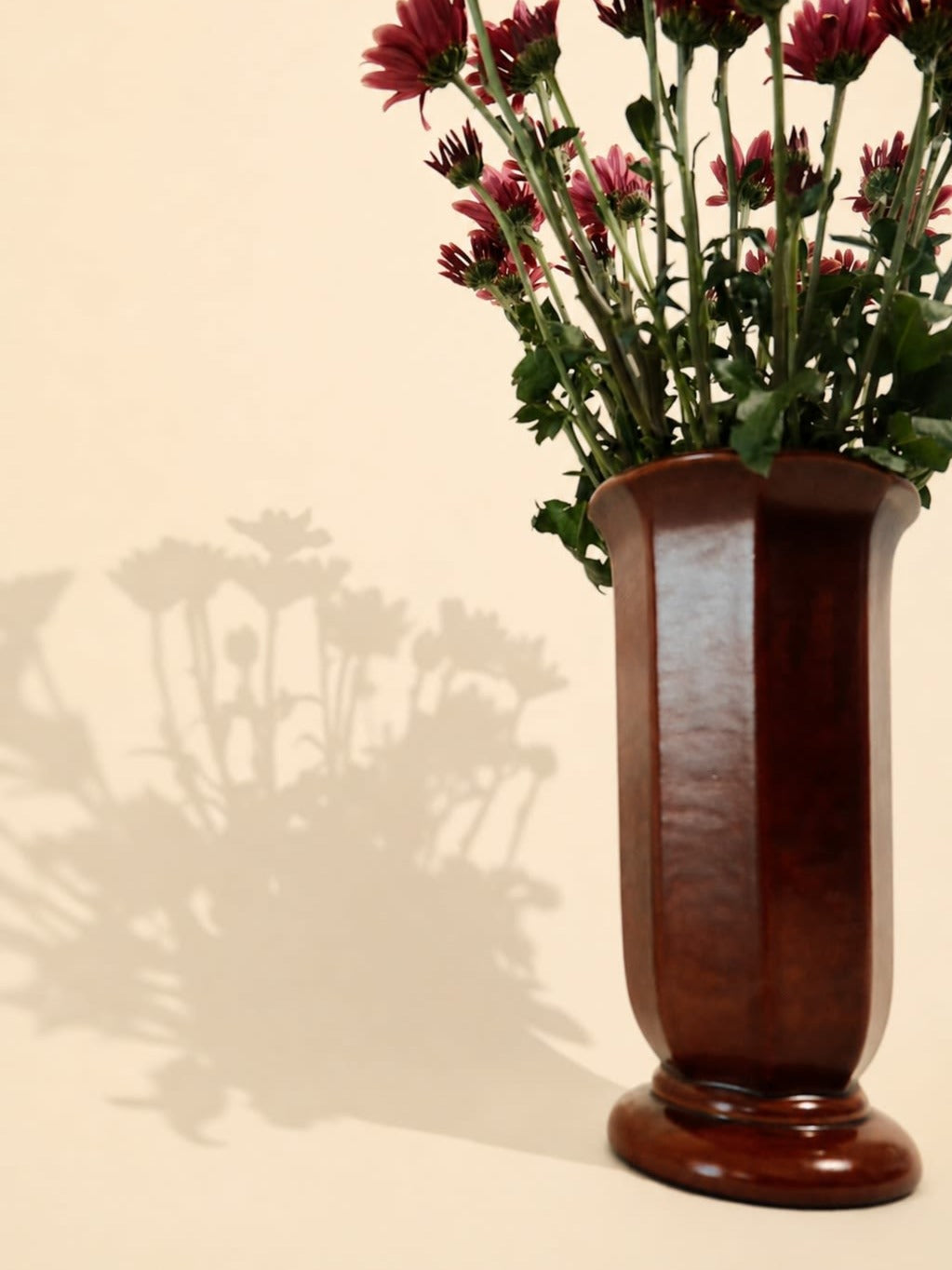 Vintage Ceramic Brown Vase — lifestyle setting