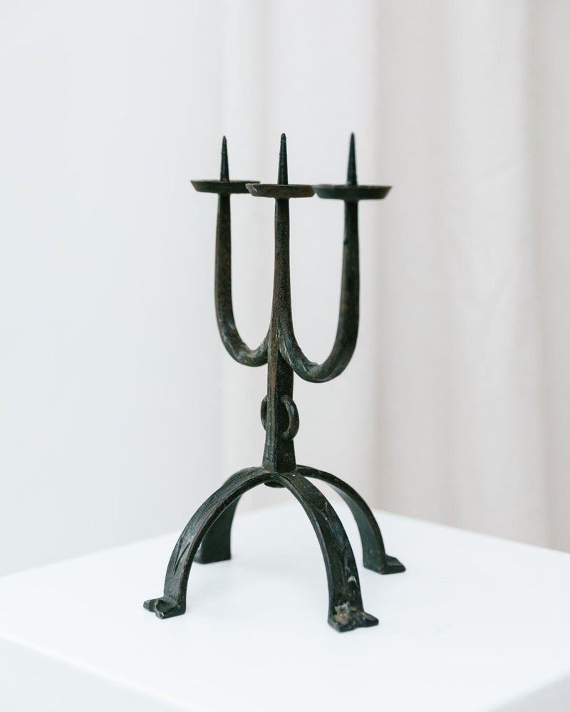 Iron Candleholder 70s by Bottega Jacobs | The Oblist — handcrafted black iron design