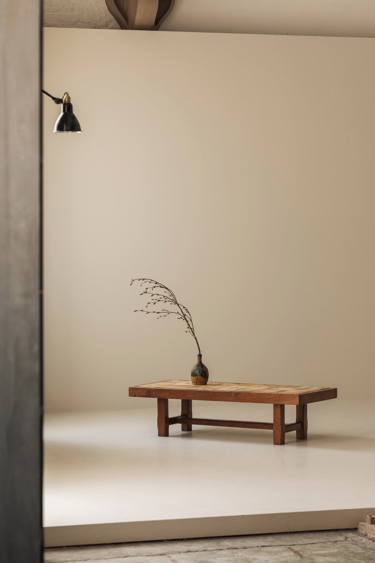 Coffee Table in Oak and Ceramic Sandstone Tiles by Roger Capron, France 1965 — additional view