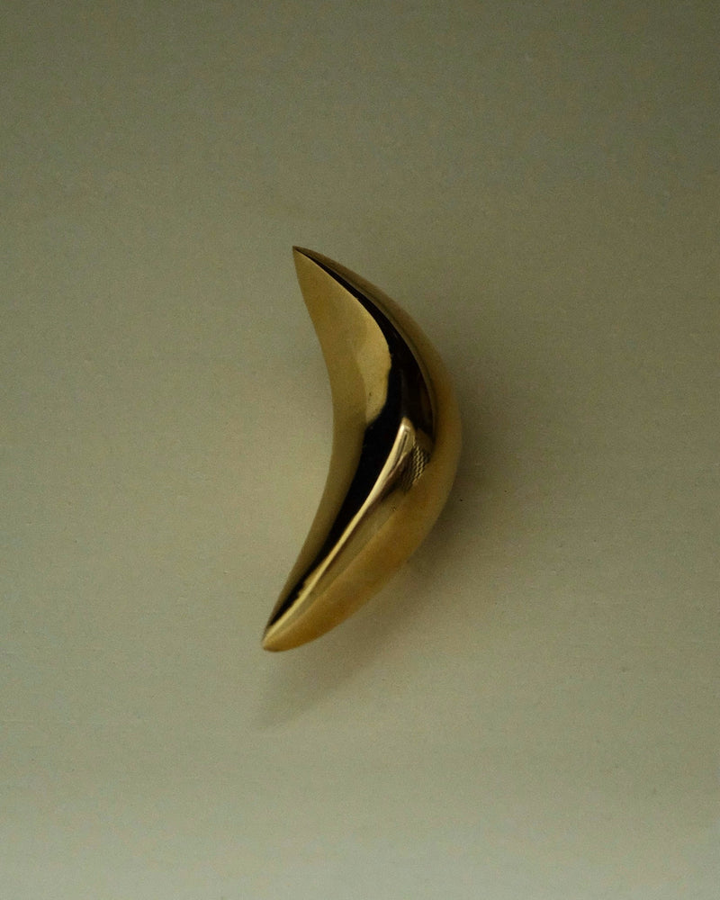 PETAL Knob/Hook by Maha Alavi | The Oblist — polished brass finish