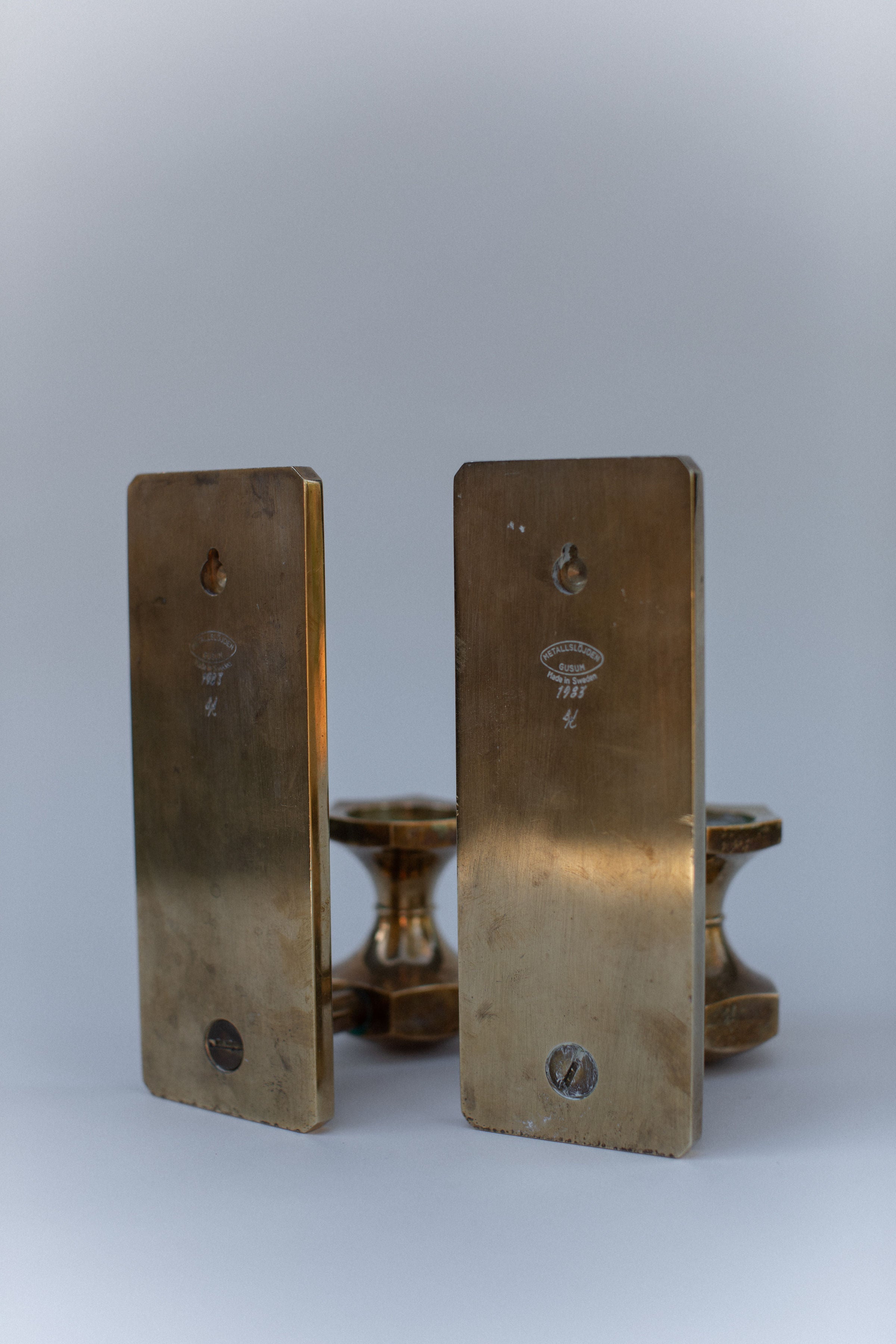 Brutalist Brass Sconce