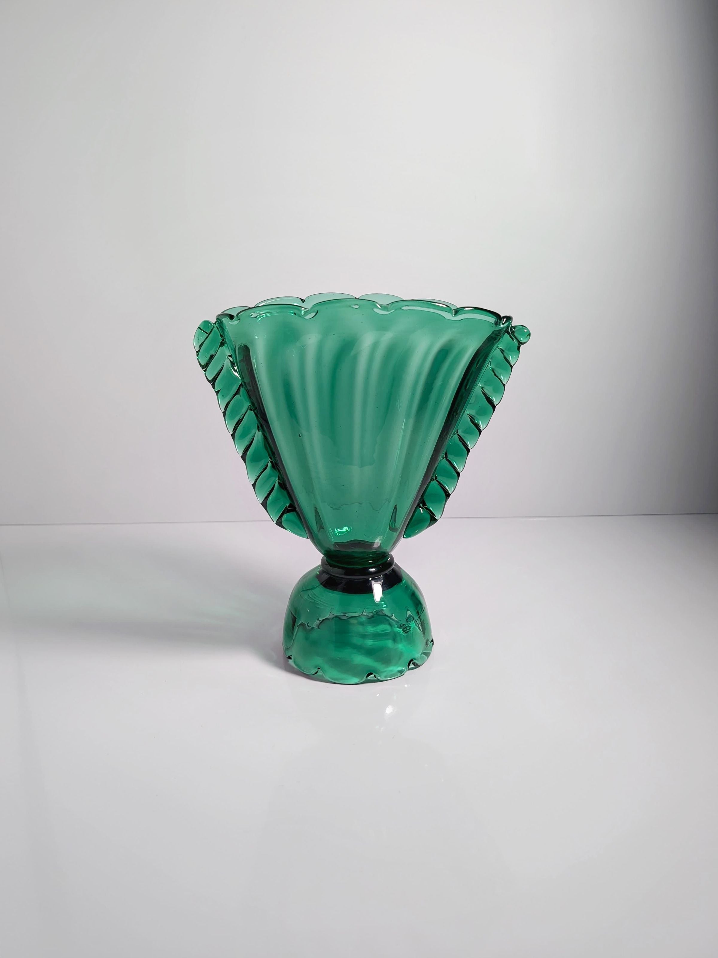 Glass Amphora Vase -1910s