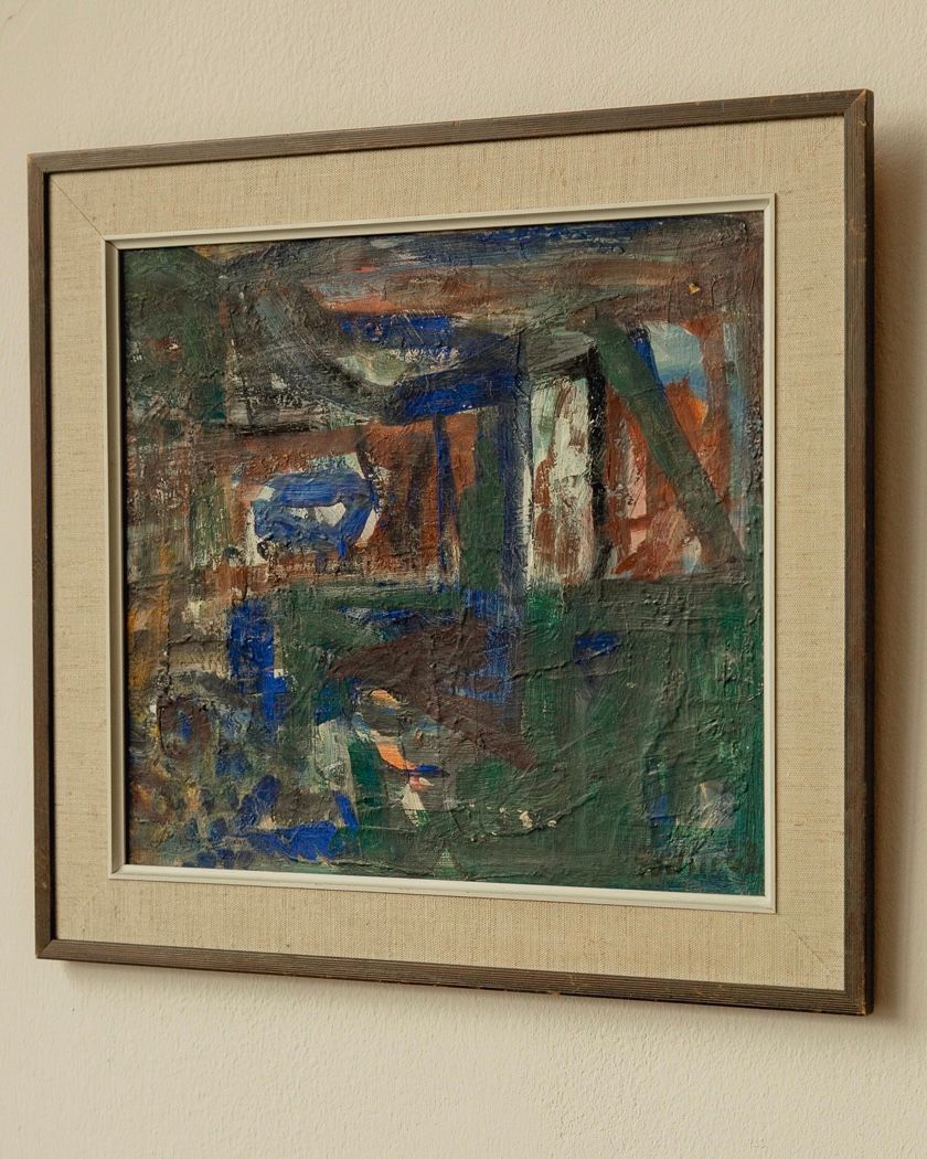 Abstract  Painting by Ragnar Godin, Sweden 1962
