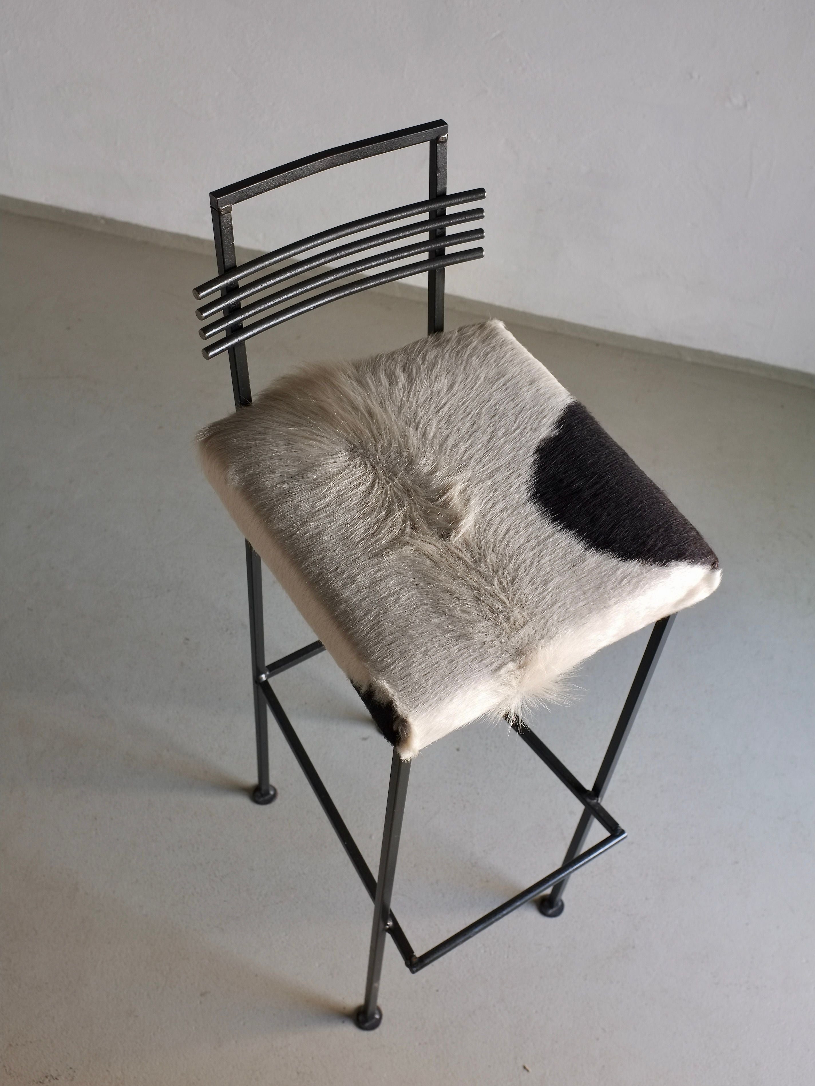 3 Wrought Iron Bar Stools by Olsson & Dam 1990s