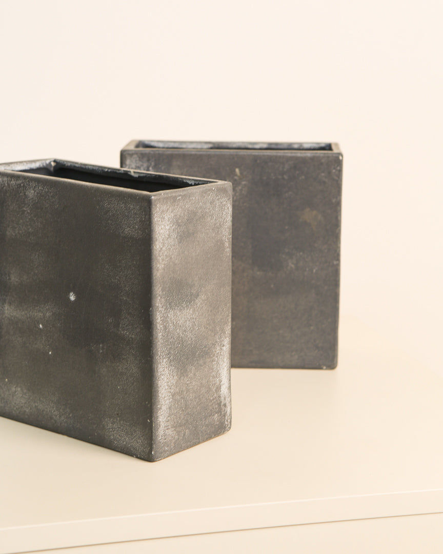 Pair of Italian Sheet Metal Vases 80's