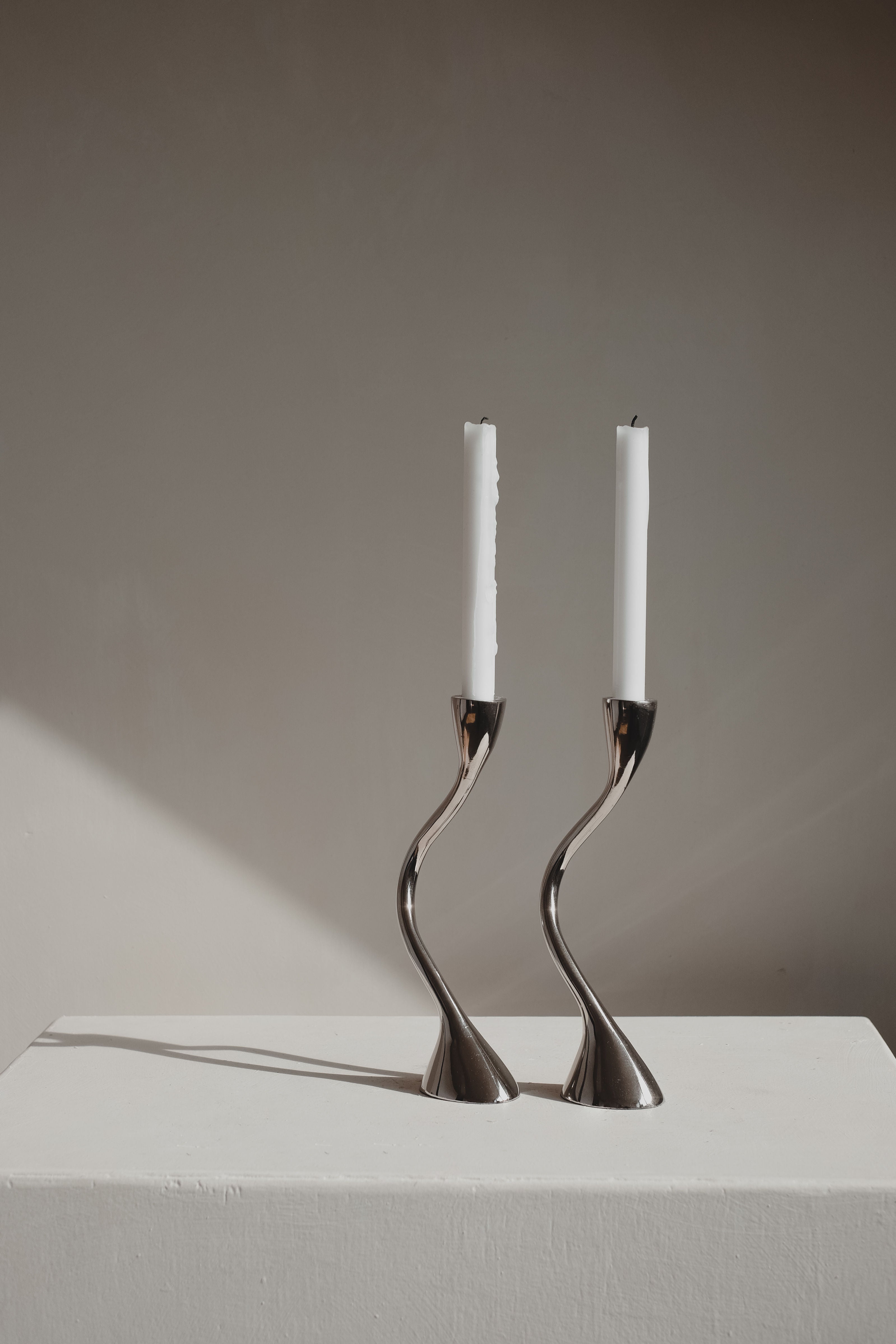 Pair of Zigzag Candleholders 1970s