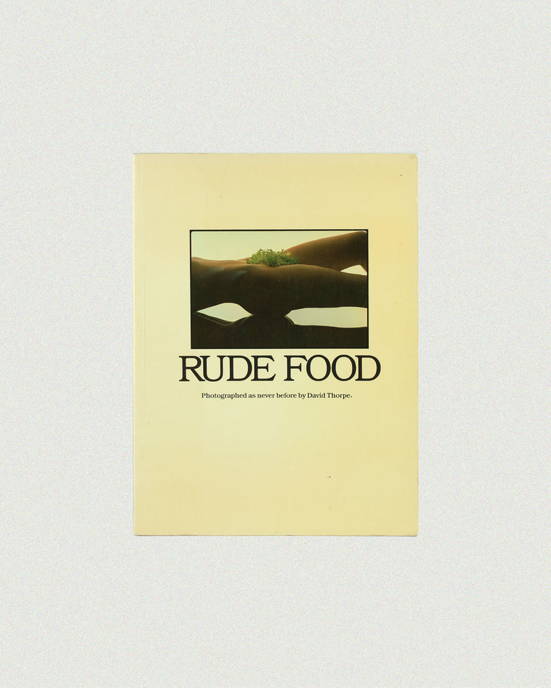 Rude Food art book by David Thorpe with landscape cover design