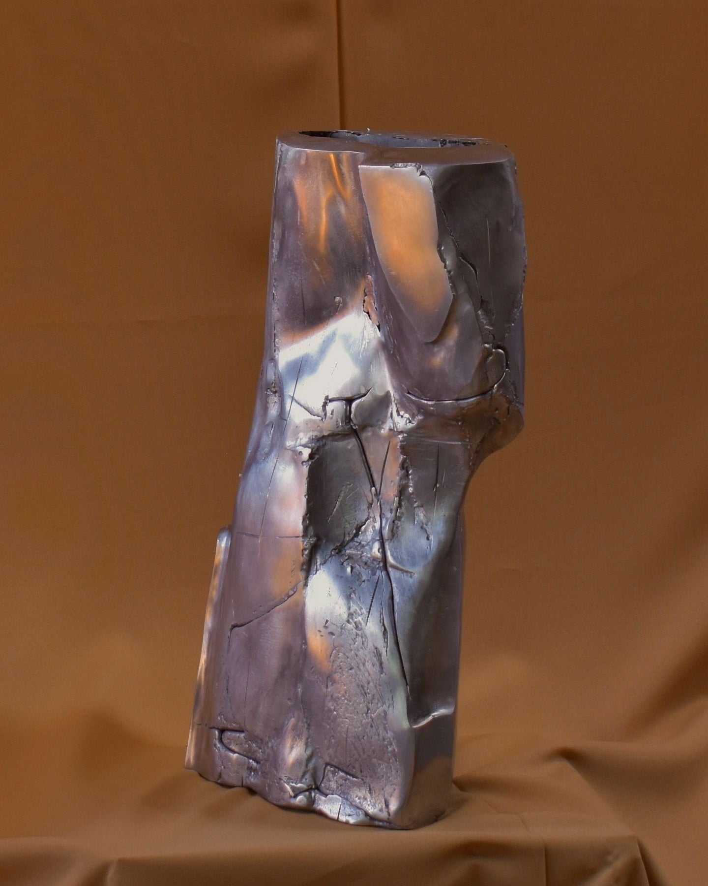 'Elemental Patchwork' Cast Aluminum Vase