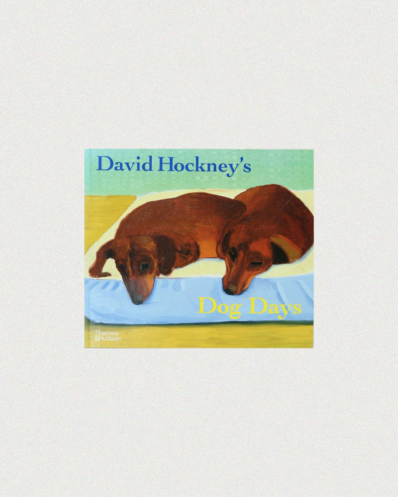 David Hockney Dog Days art book cover featuring two dachshunds