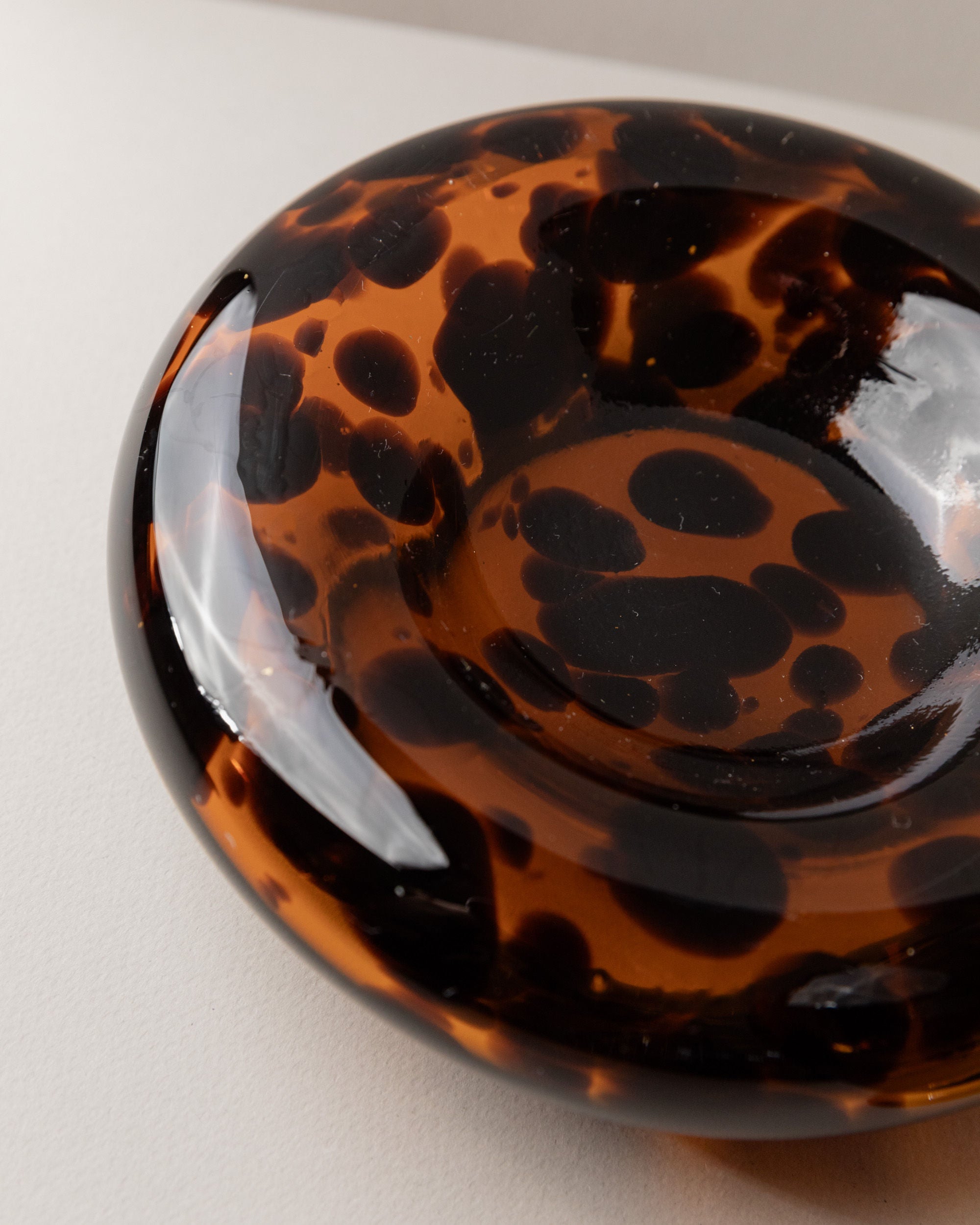 Set of Murano Glass Vase and Bowl - Tortoise,  Italy 80s