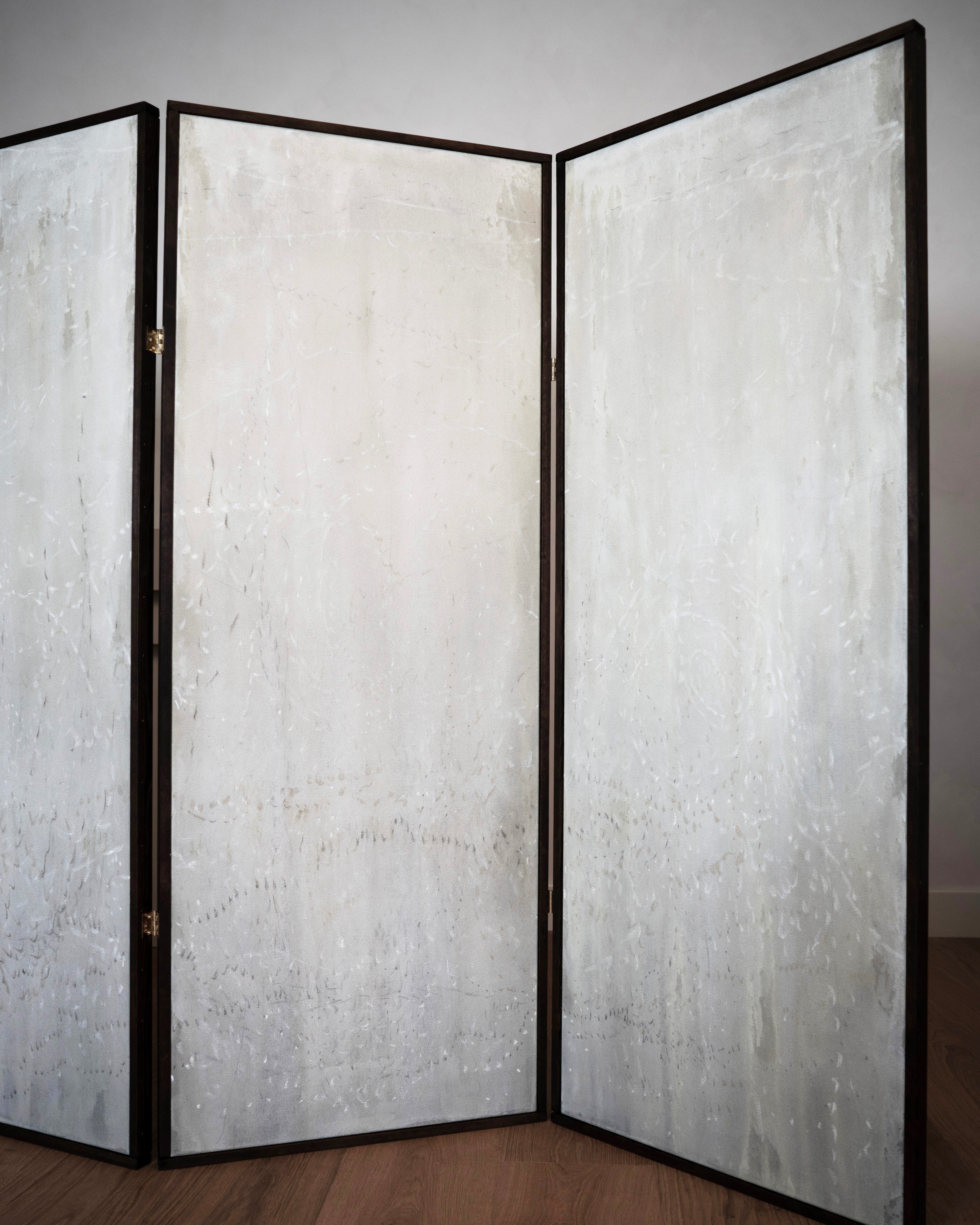 Panel Screen - 'Snow in Kyoto Forrest'