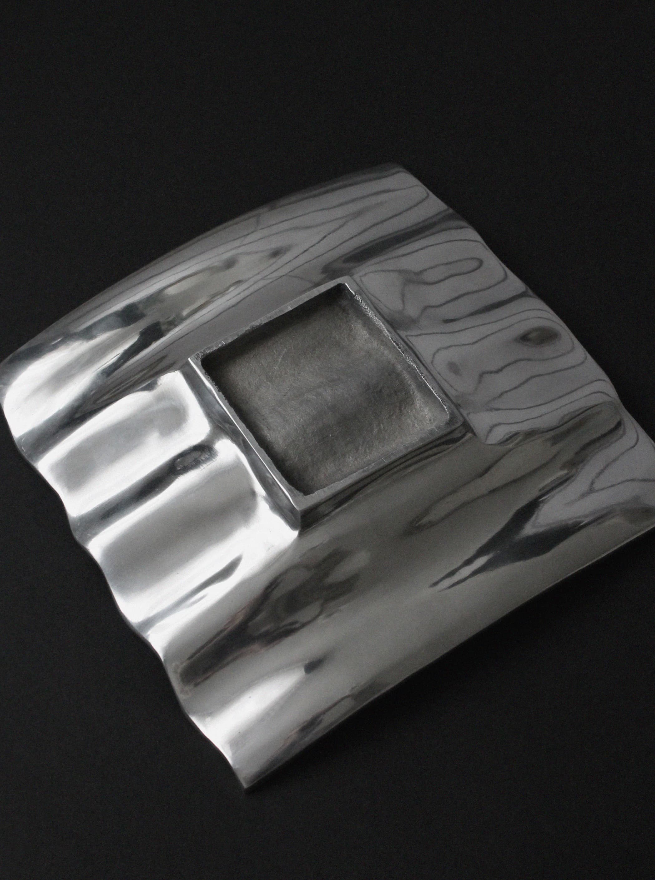 Polished Aluminum Wave Bowl