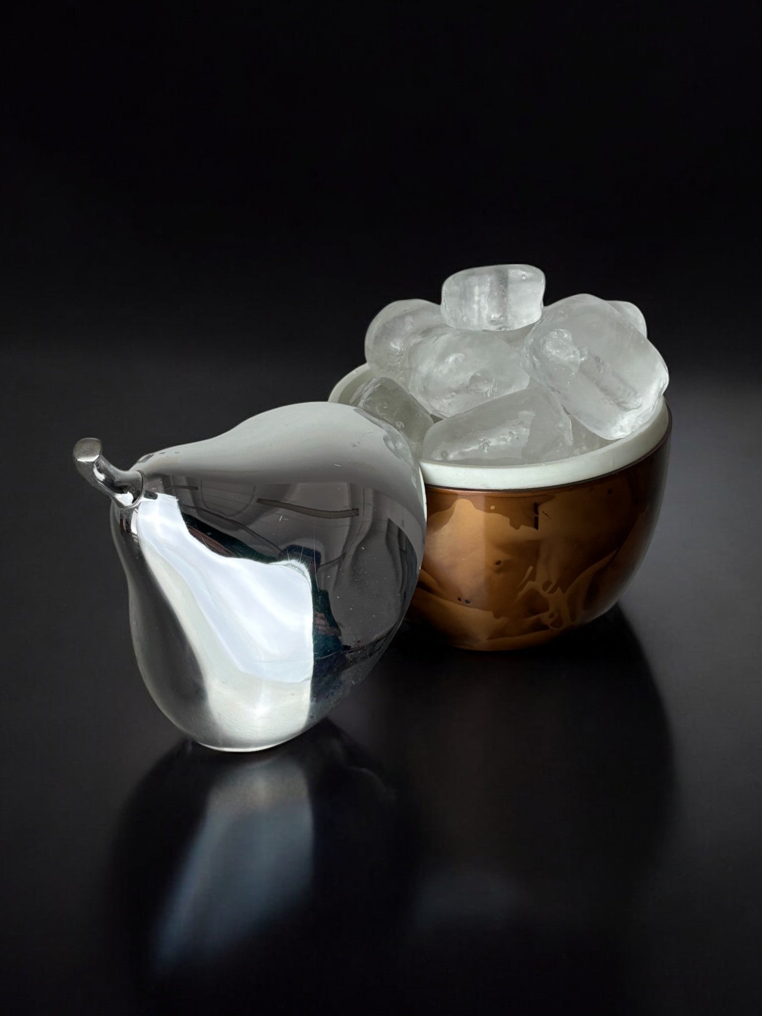 Pear Shape Ice Bucket by Luxium, 1980s