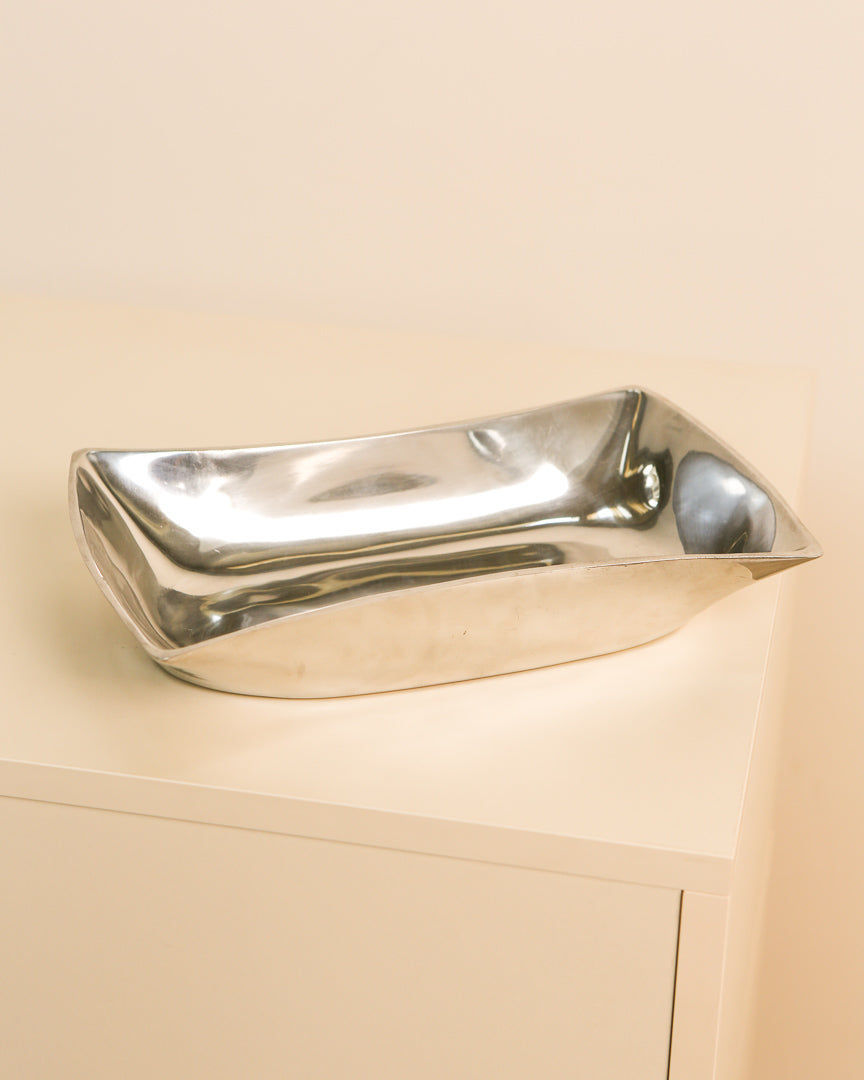 Large Aluminum Vide-poches 80's