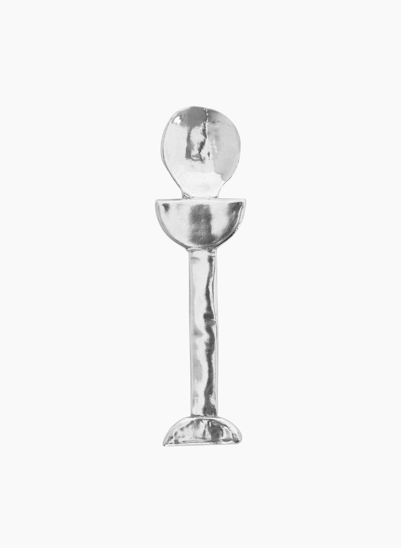 Lee handcrafted silver-plated spoon with curved handle by Corali
