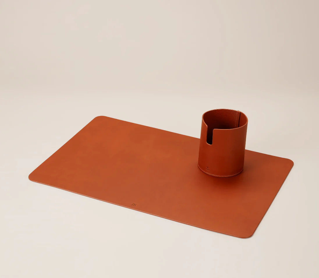 Ensemble Cadeau de Bureau en Cuir Deluxe