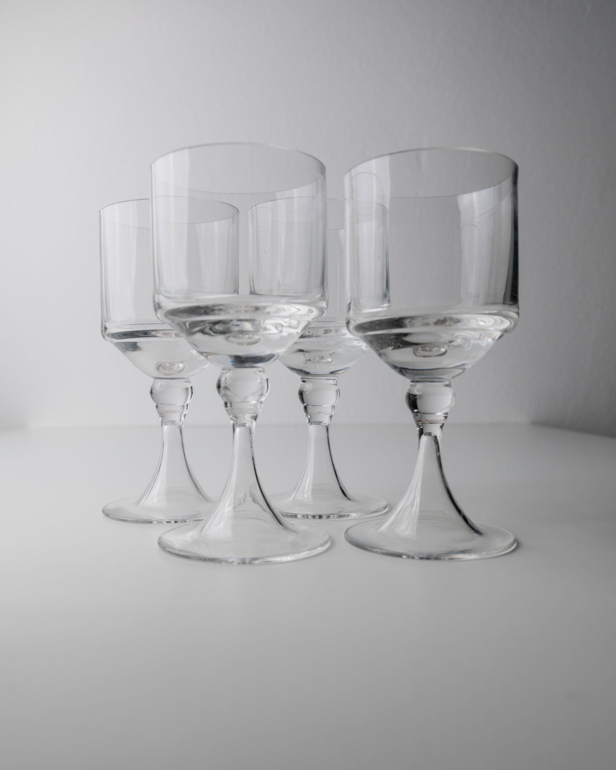 4 Classic Wine Glasses, Italy 70s