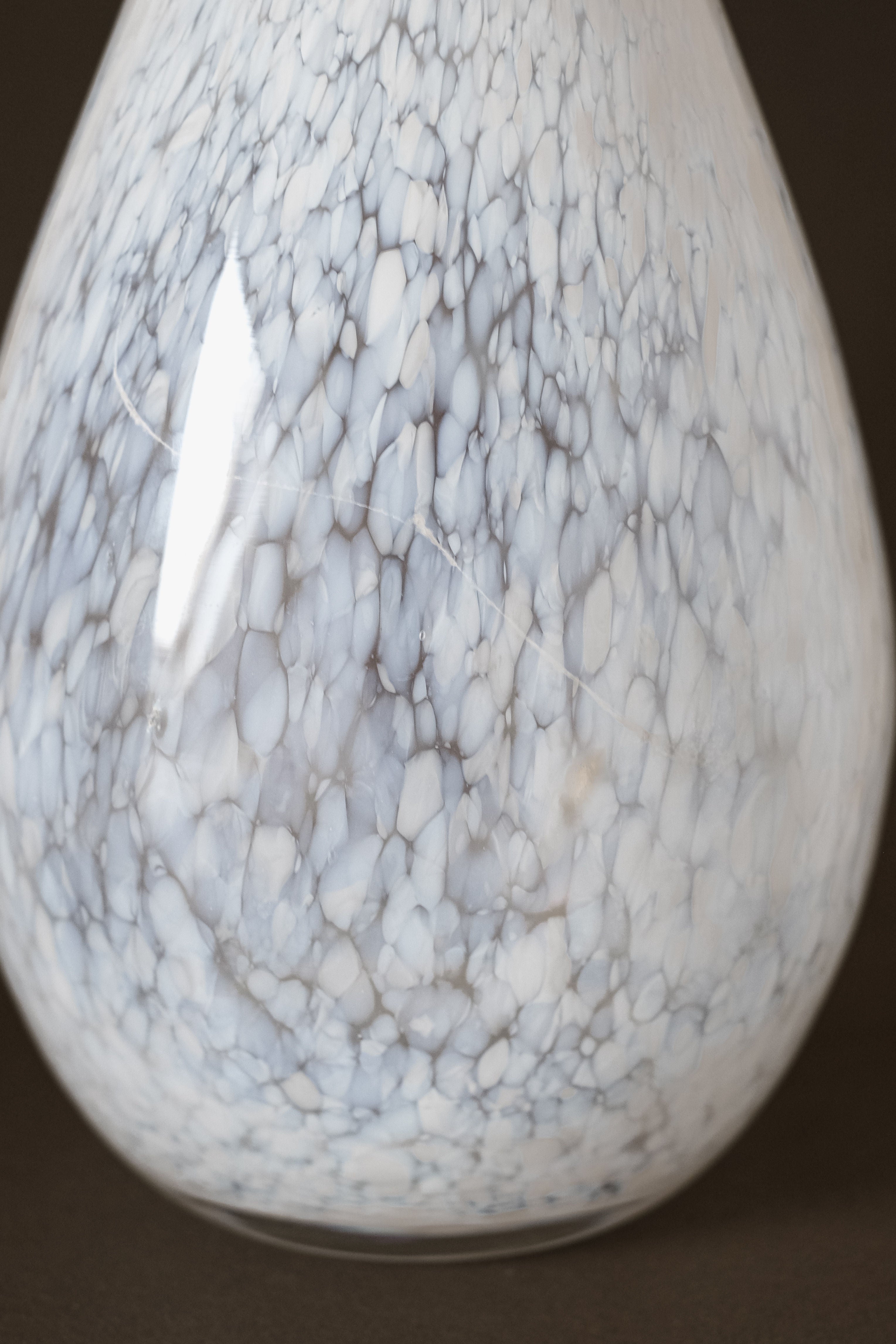 White Vase Tortoise Glass