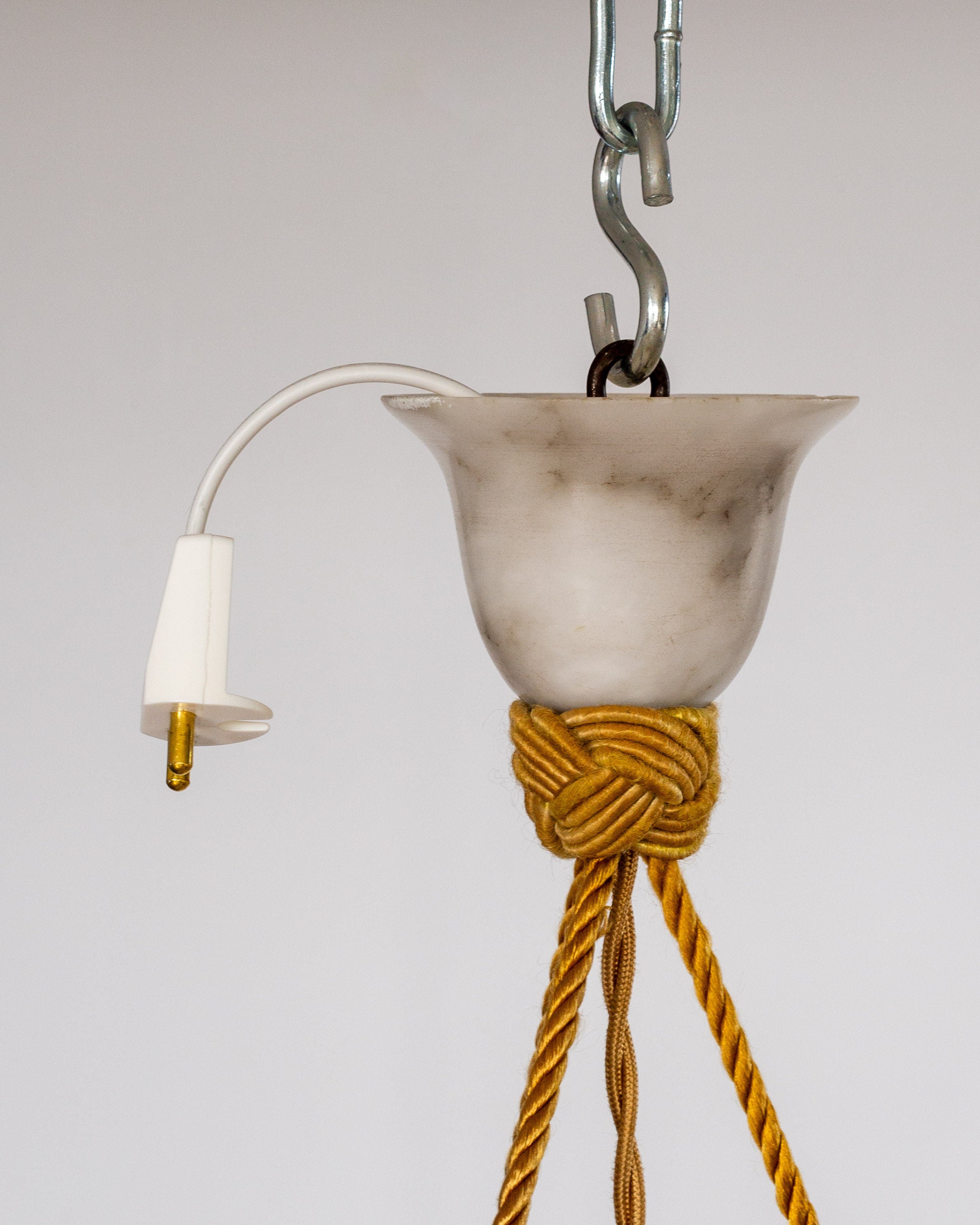 Art Deco Diamond Alabaster Pendant