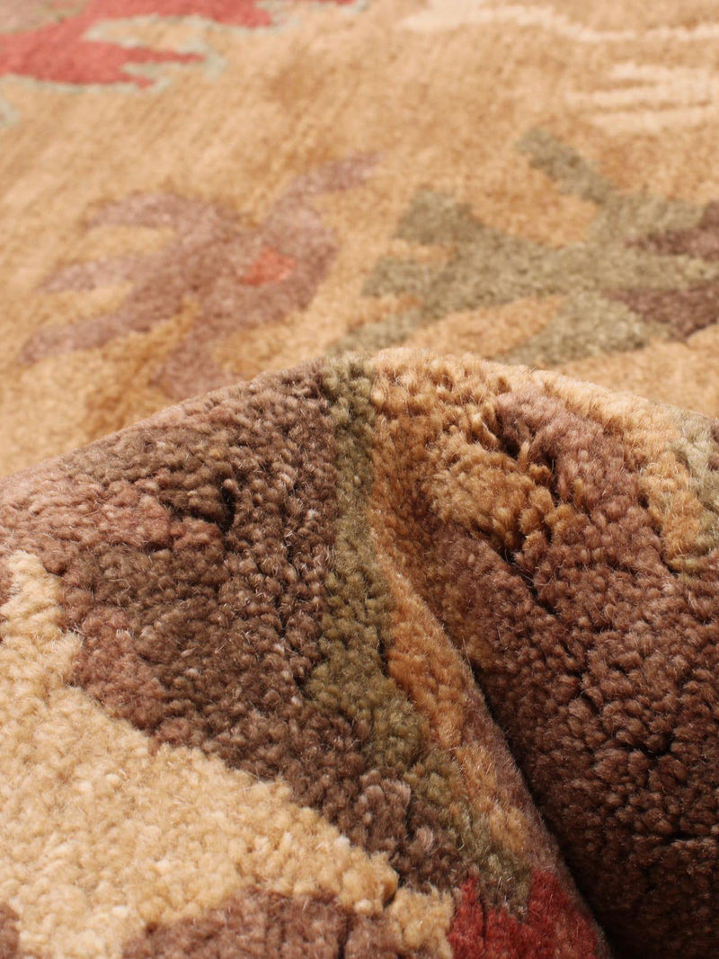 Close-up detail of Tibetan Himalaya rug showing textured weave