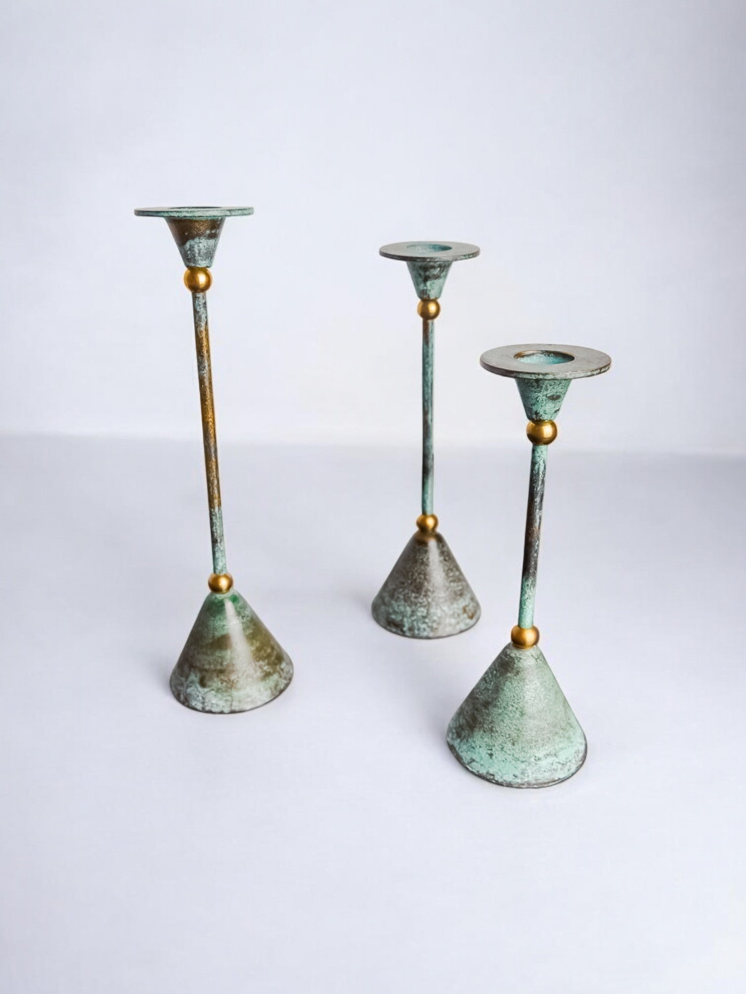 Postmodern Diabolo Candleholders, Set of 3, France, 1980s