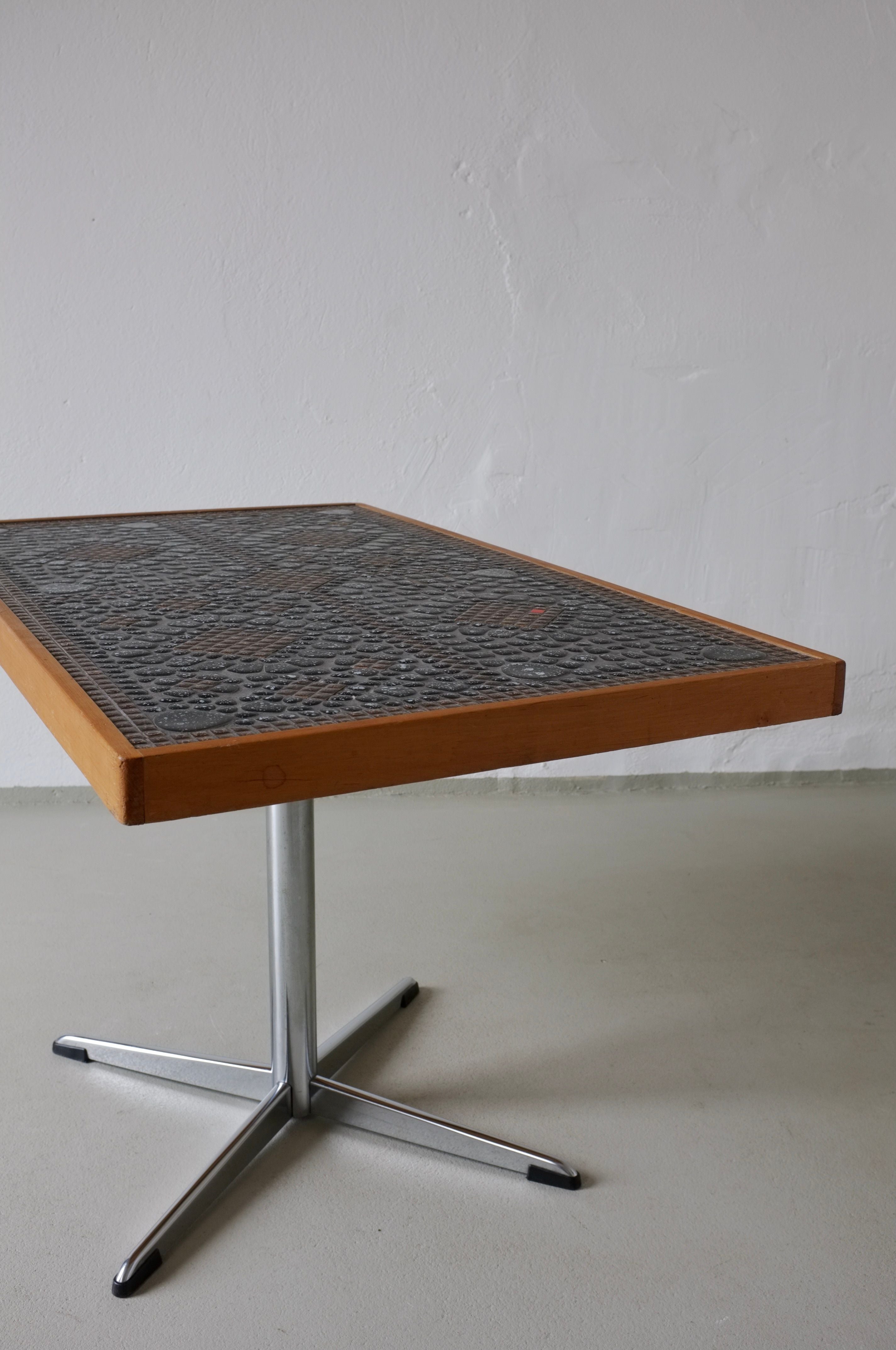 Mid-Century Mosaic Swivel Side Table, 1960s