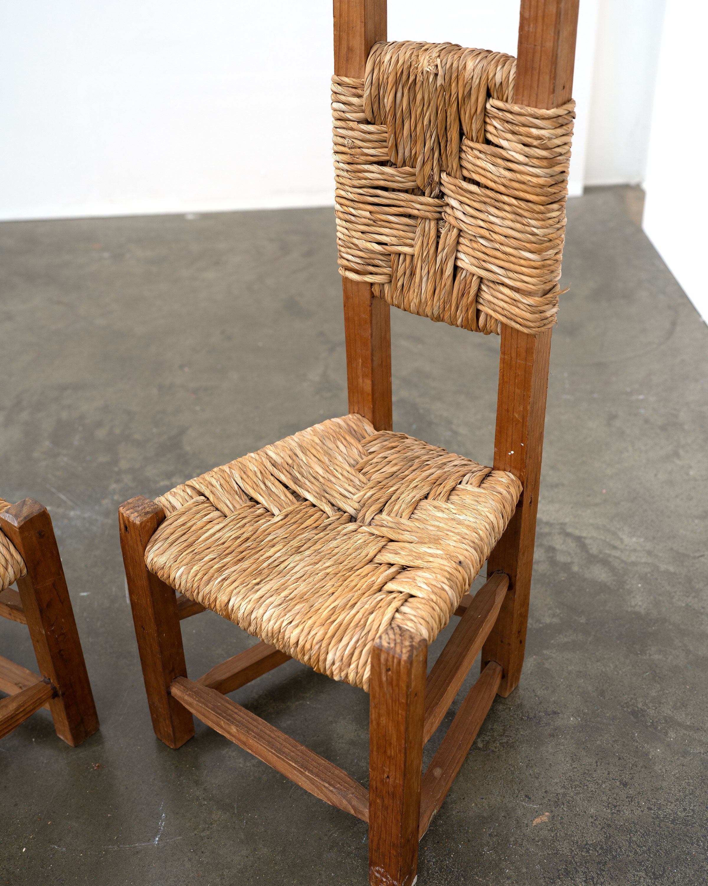 Little Chilean Pine and Rush Chairs