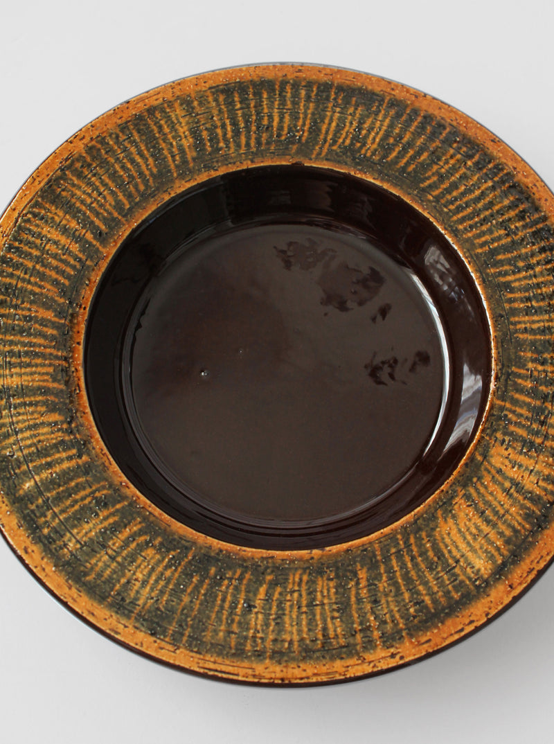 Gabriel Sweden ceramic plate detail showing textured rim pattern