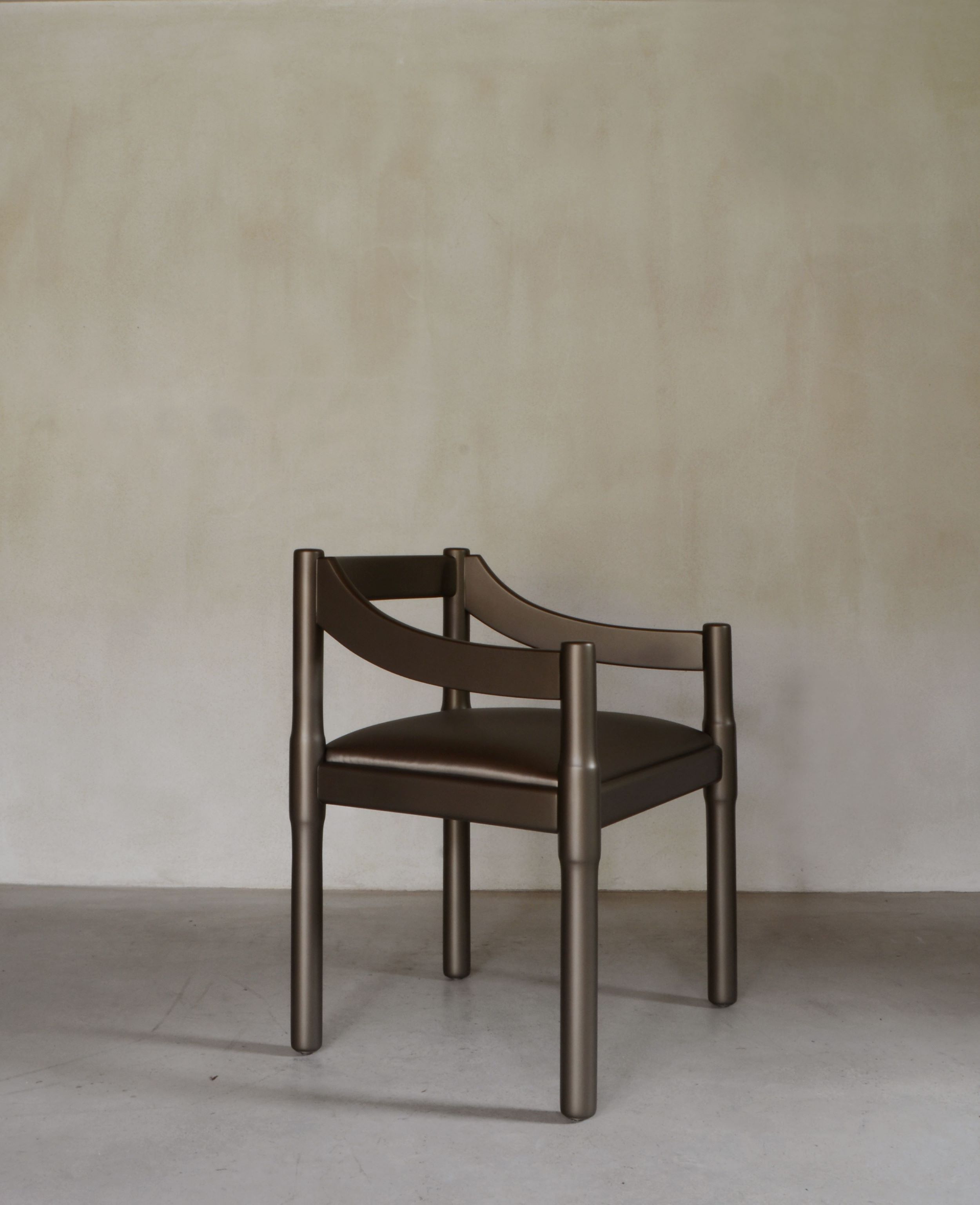 892 Carimate Chair by Vico Magistretti for Cassina, ca 1970 Bronzed