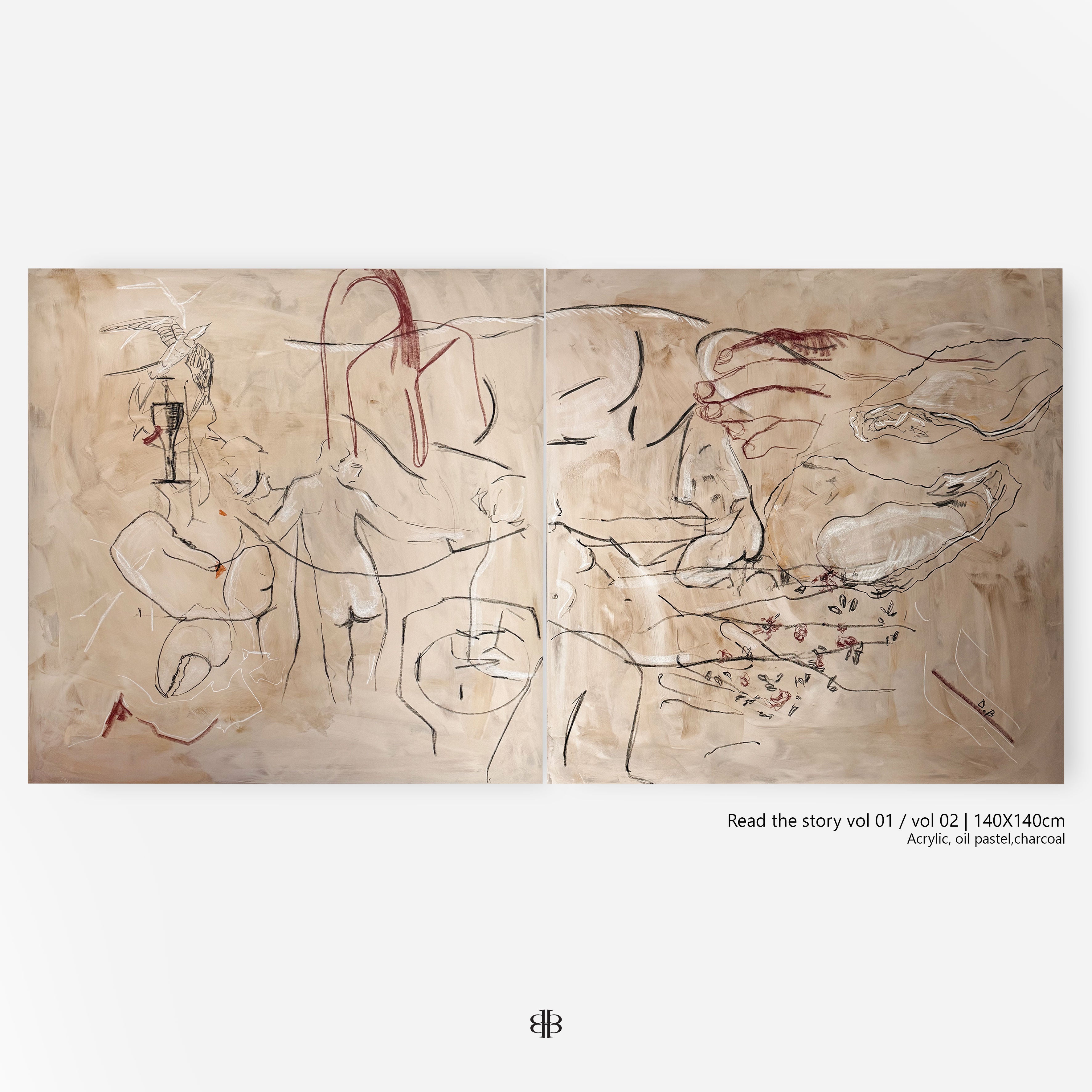'Read the story vol. 01 and vol.02' Painting