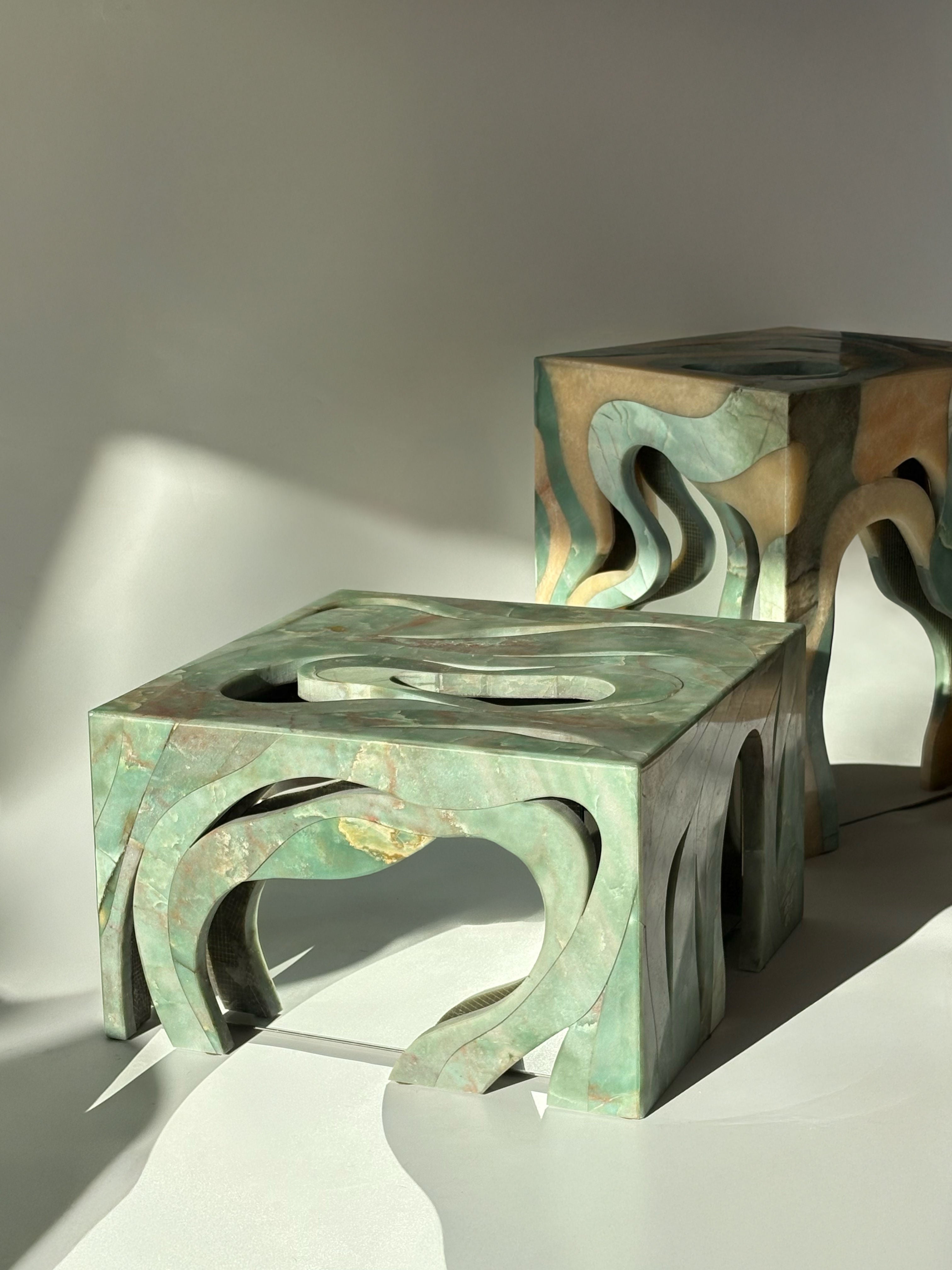 'Orbis' Marble Side Table