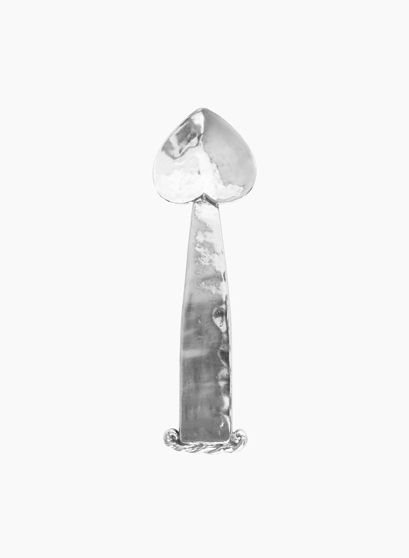Crystal glass Vincent spoon with heart-shaped bowl by Corali