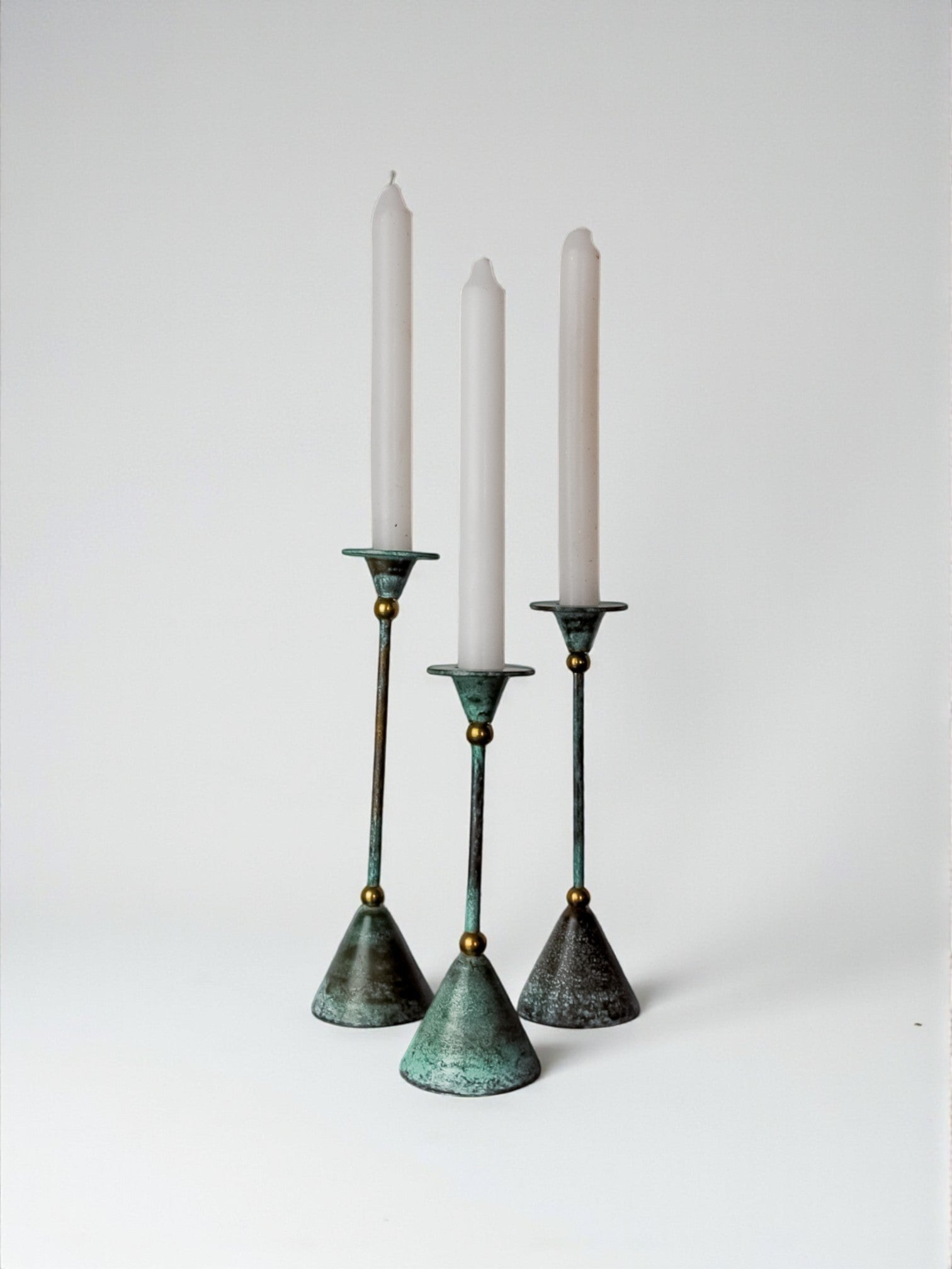 Postmodern Diabolo Candleholders, Set of 3, France, 1980s