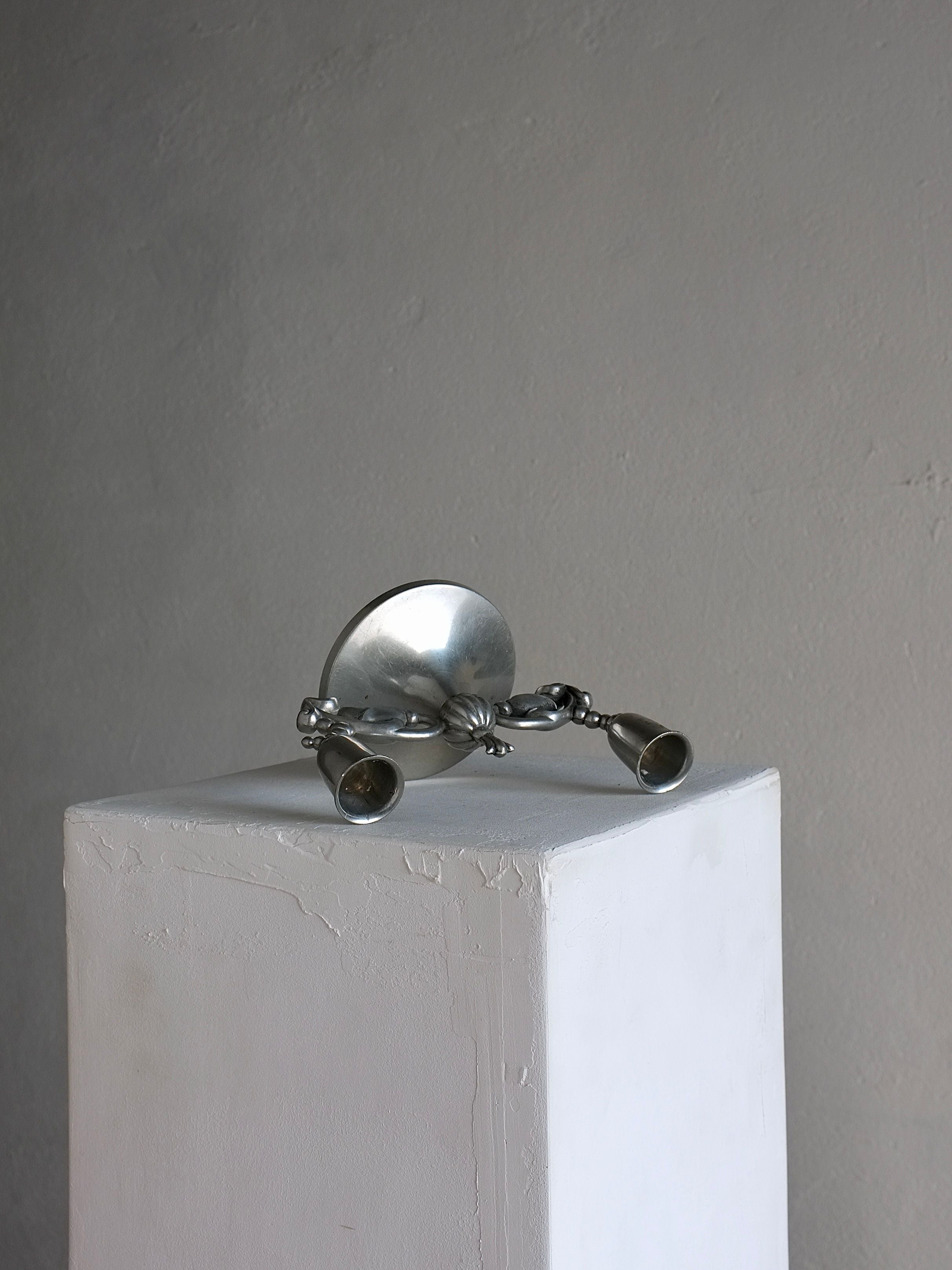 Swedish Grace Pewter Candleholder, 1930s